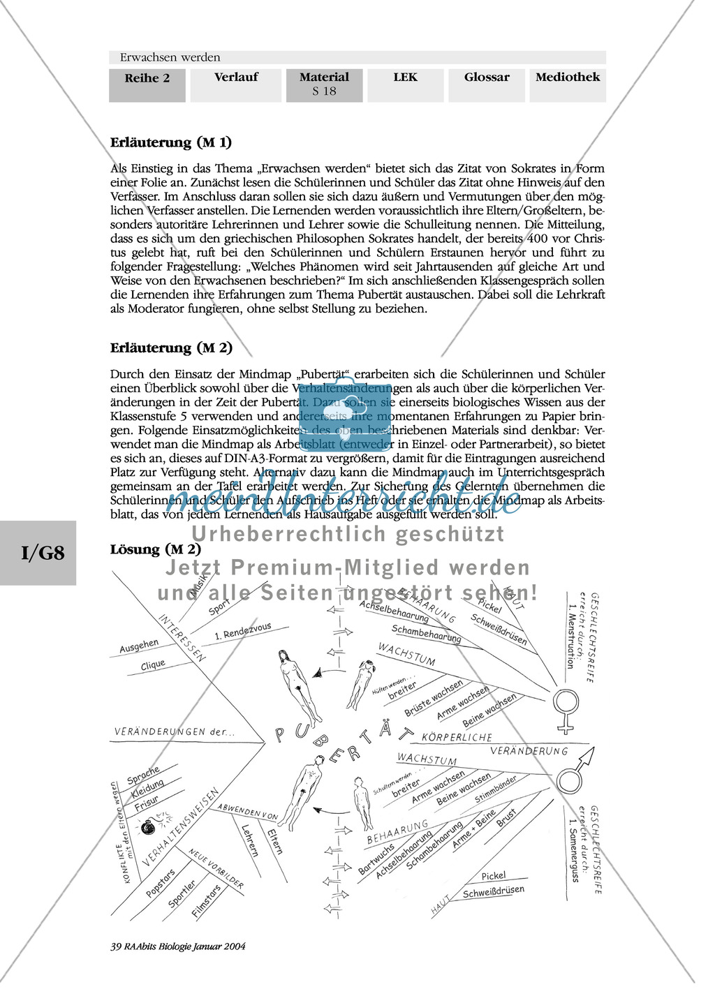 Unterrichtsreihe Pubertät: Zitat von Sokrates über die Jugend + Mindmap zur Pubertät + Hormone als Verursacher Preview 6