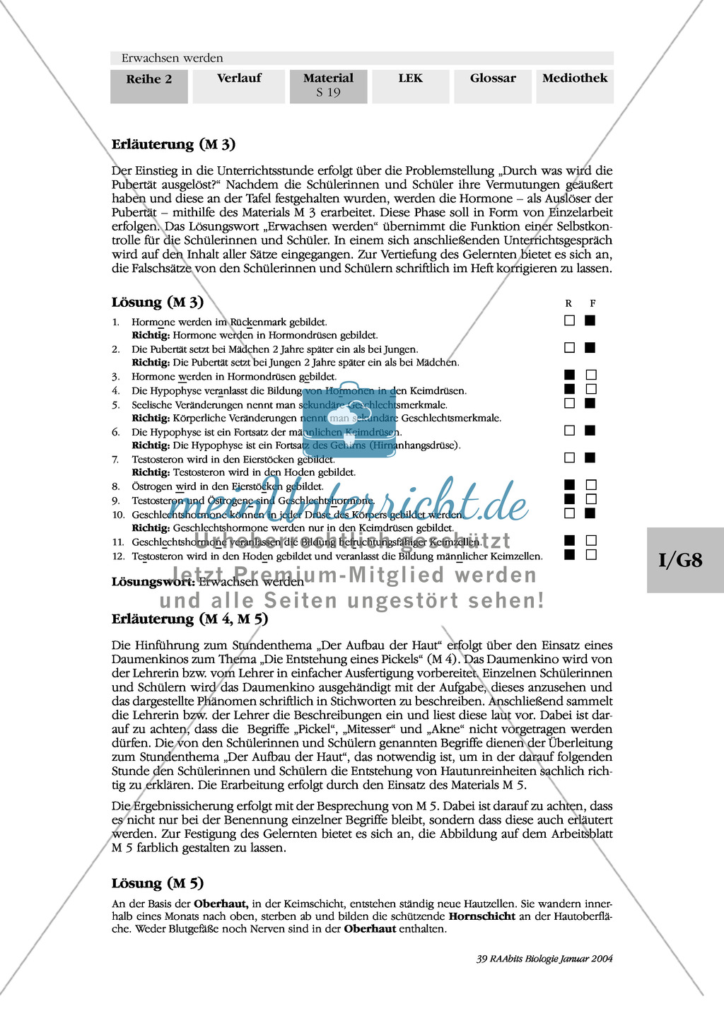Unterrichtsreihe Pubertät: Aufbau der Haut + Hautprobleme - Pickel/Akne + Hauttyp + Hautpflege Preview 8