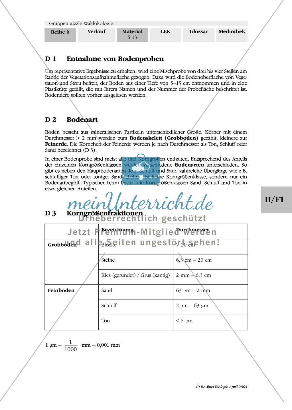 Gruppenpuzzle Waldökologie: Exkursion Preview 12
