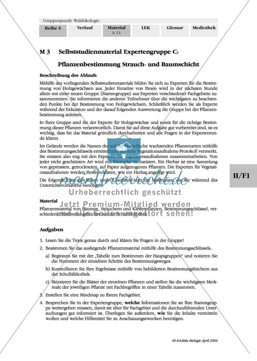 Bestimmen von Pflanzen am Beispiel von Pflanzen der Strauch- und Baumschicht in einer Exkursion Preview 2