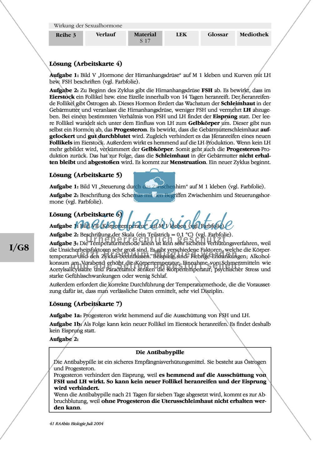 Wirkung der Sexualhormone: Progesteron + Antibabypille + männliche Hormone Preview 6