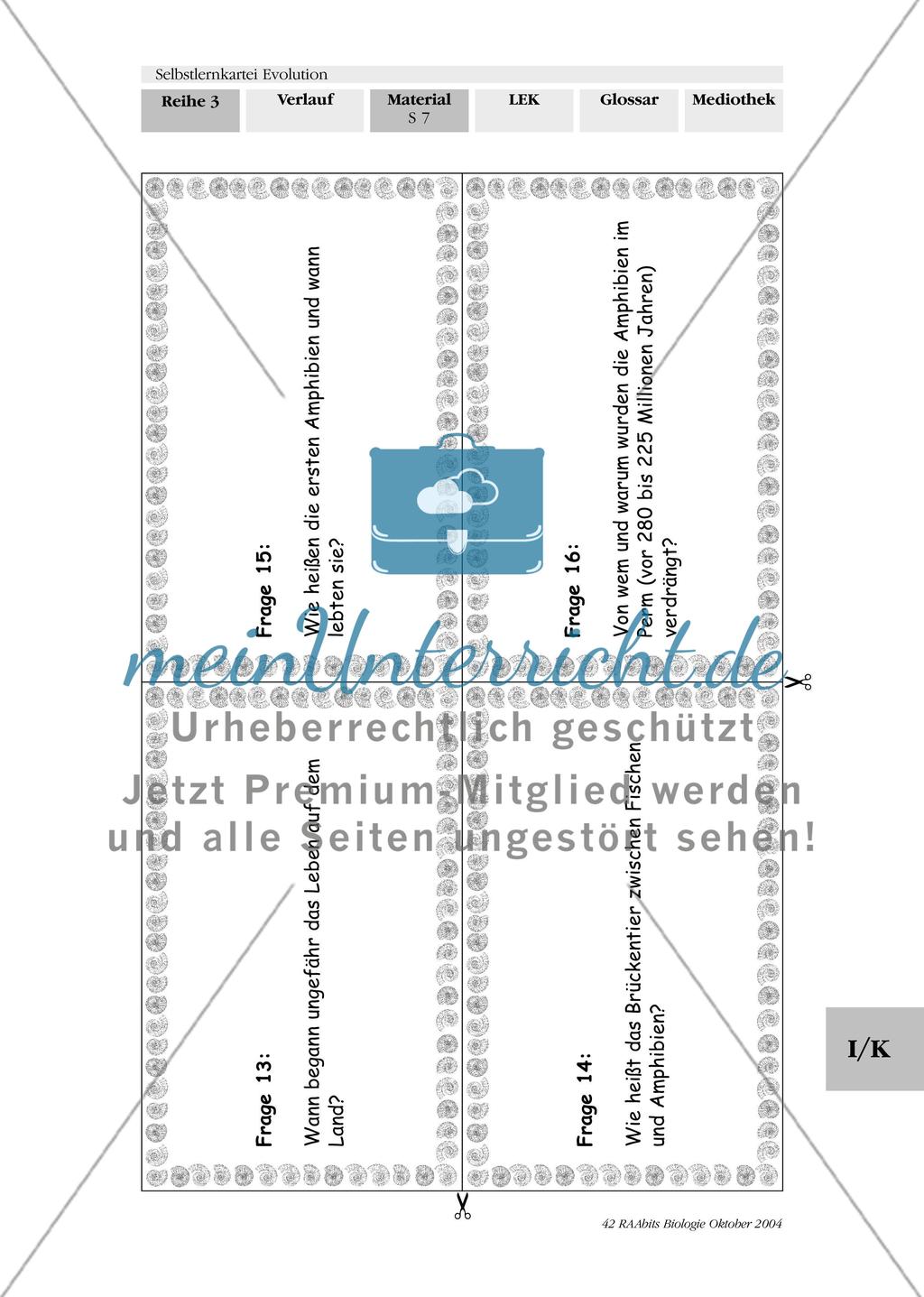 Selbstlernkartei Evolution Preview 11