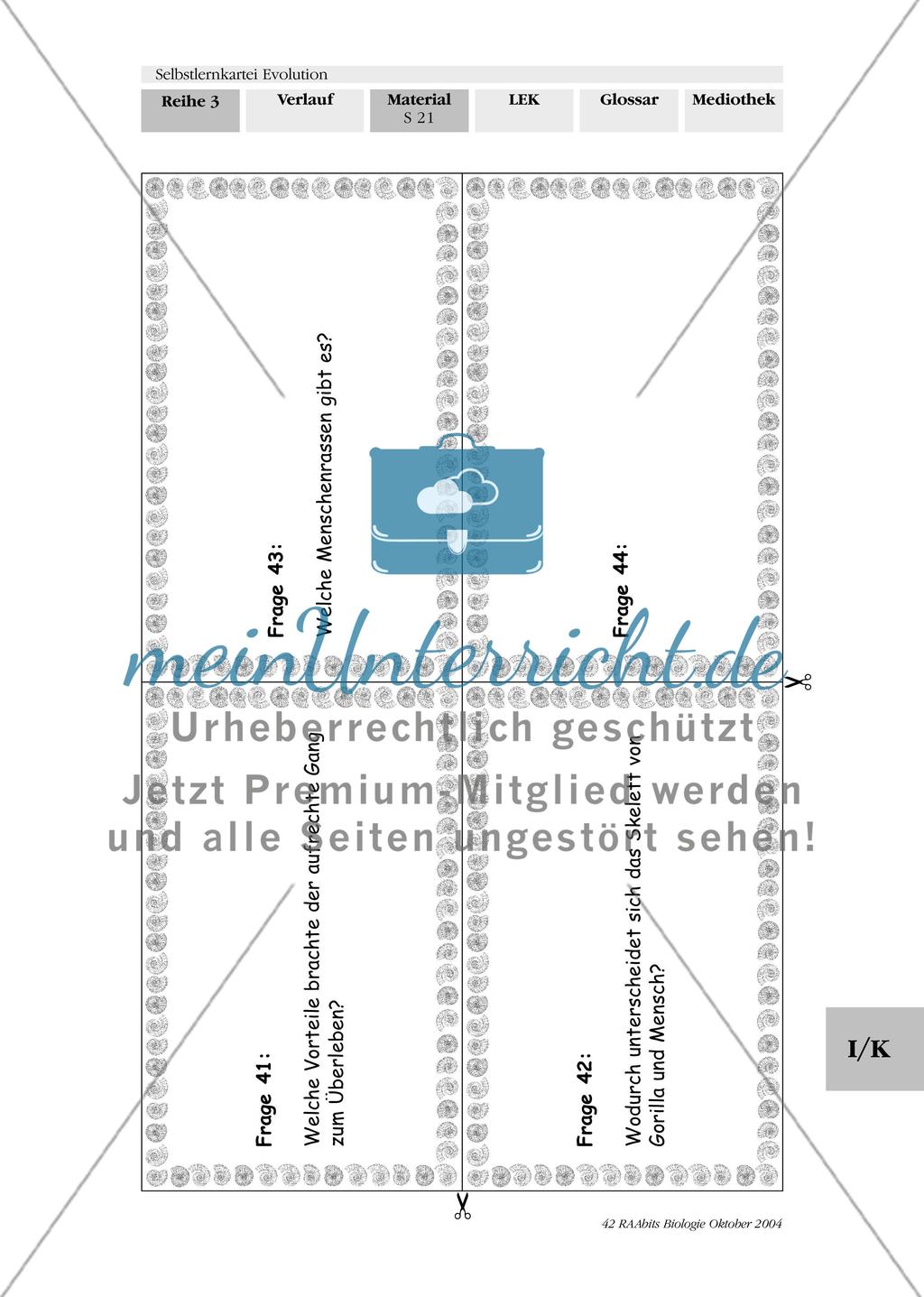 Selbstlernkartei Evolution Preview 25