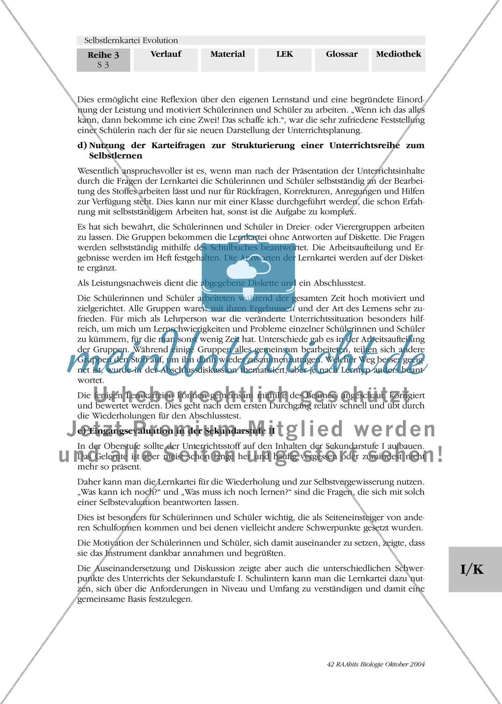 Selbstlernkartei Evolution Preview 3