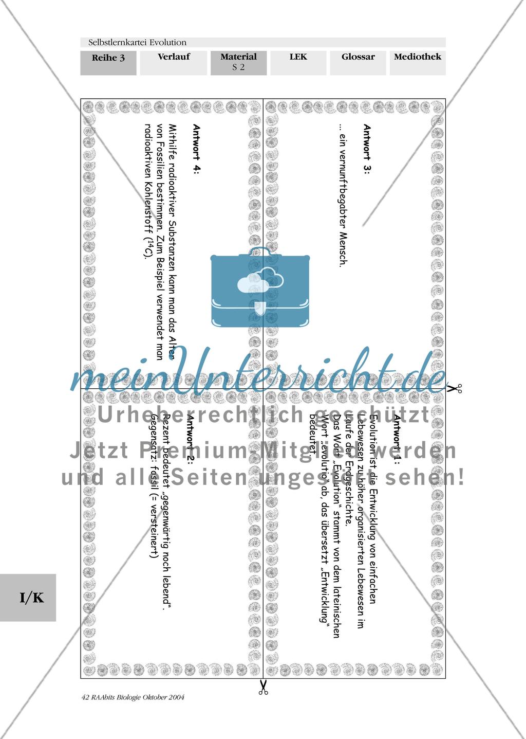 Selbstlernkartei Evolution Preview 6