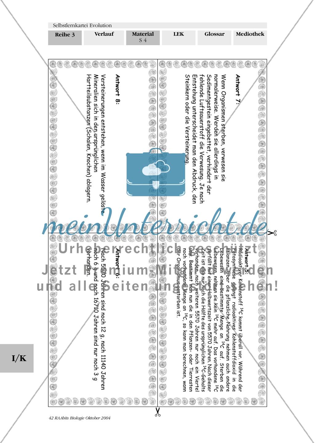 Selbstlernkartei Evolution Preview 8