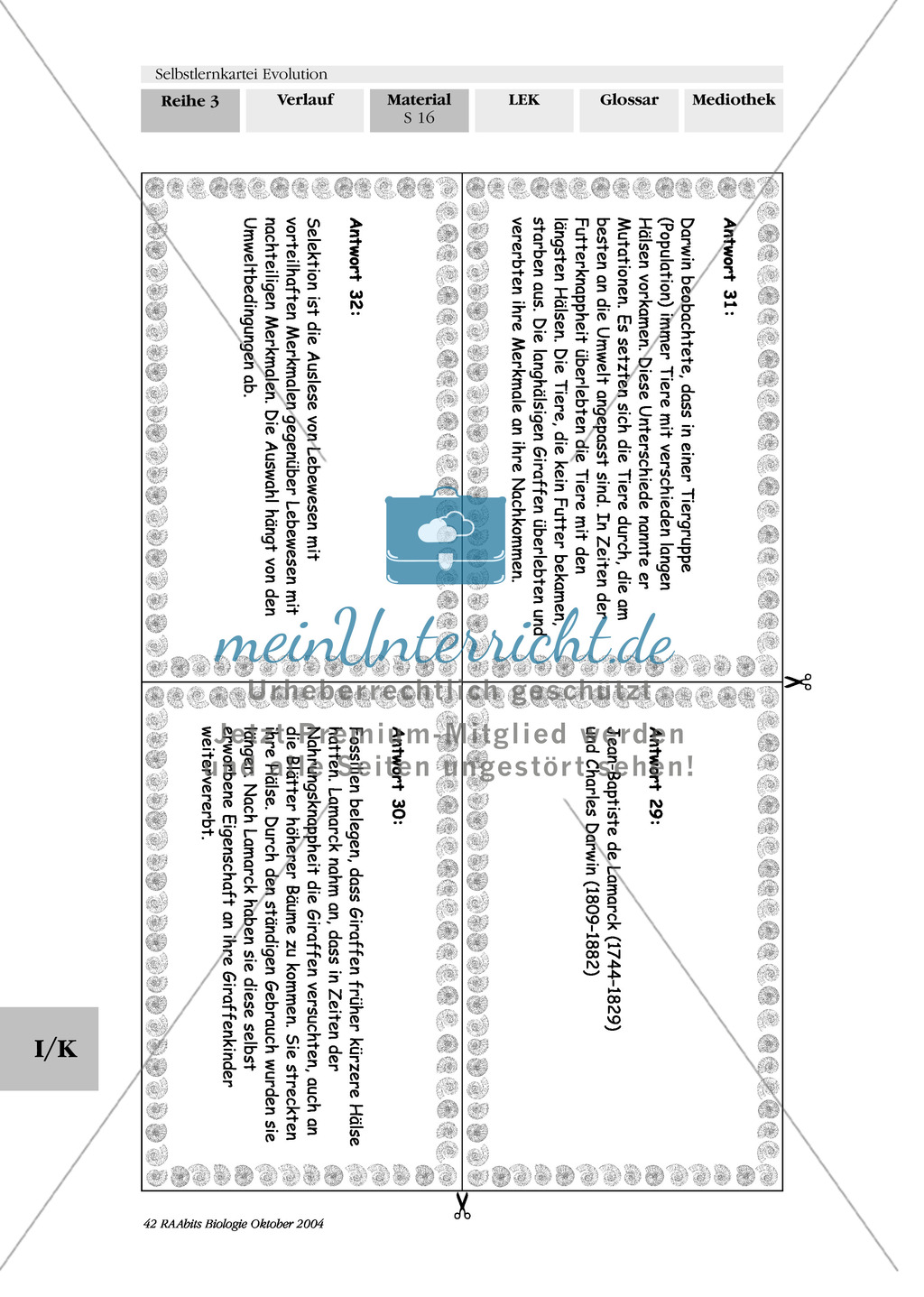 Selbstlernkartei Evolution Preview 16