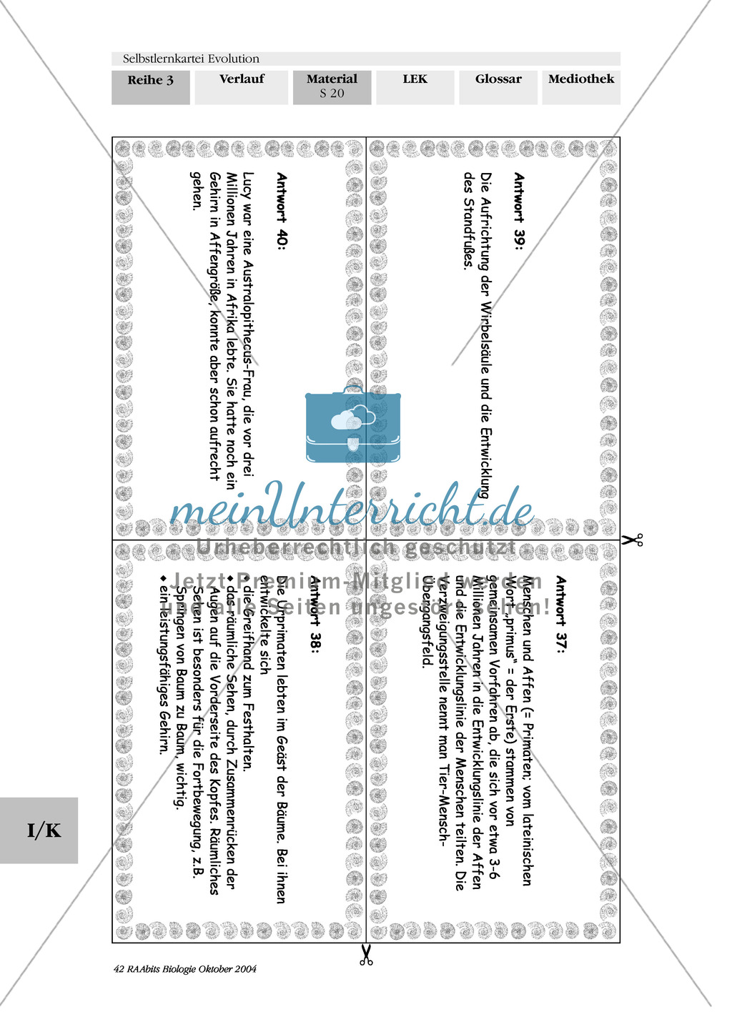Selbstlernkartei Evolution Preview 20