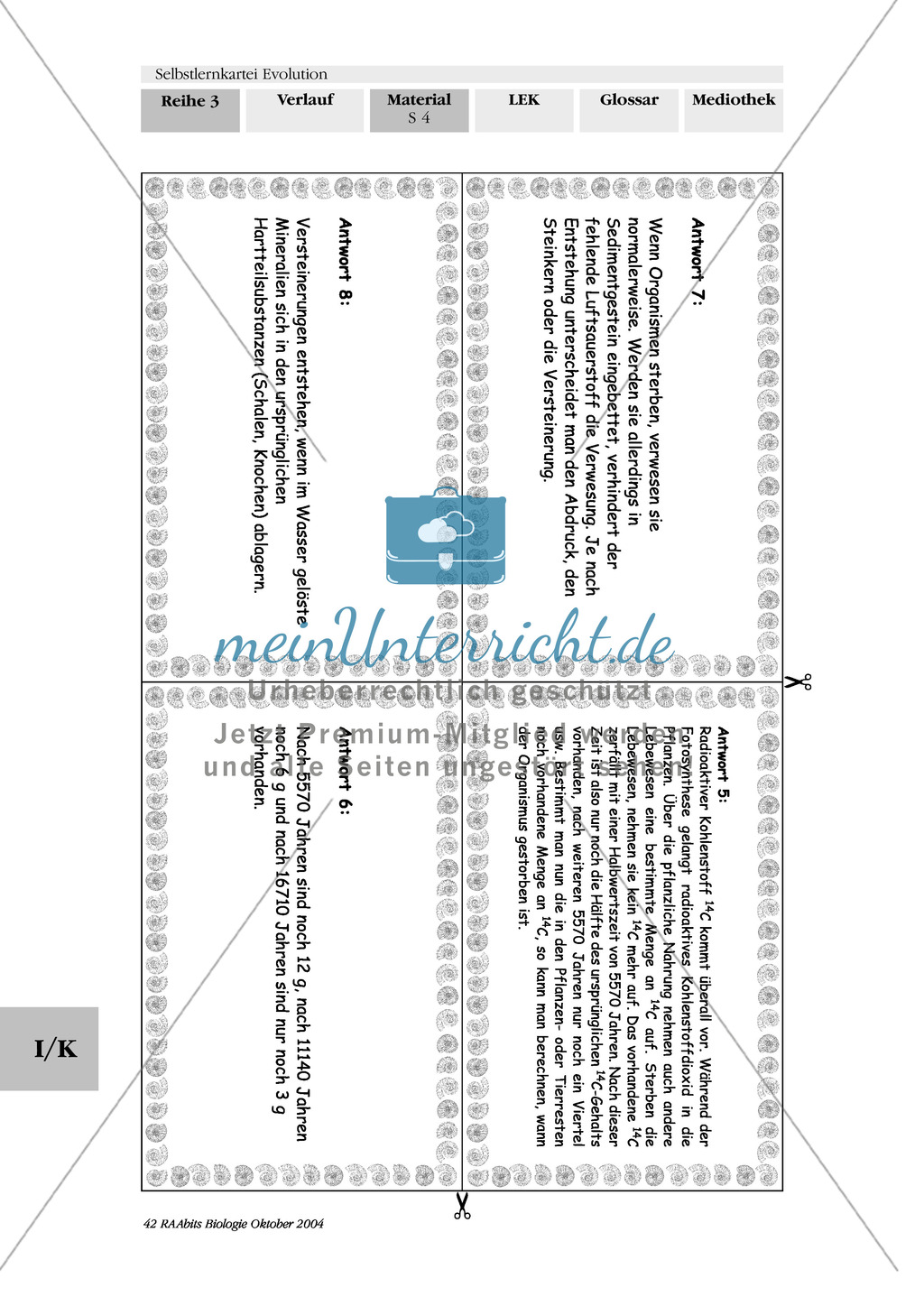 Selbstlernkartei Evolution Preview 4