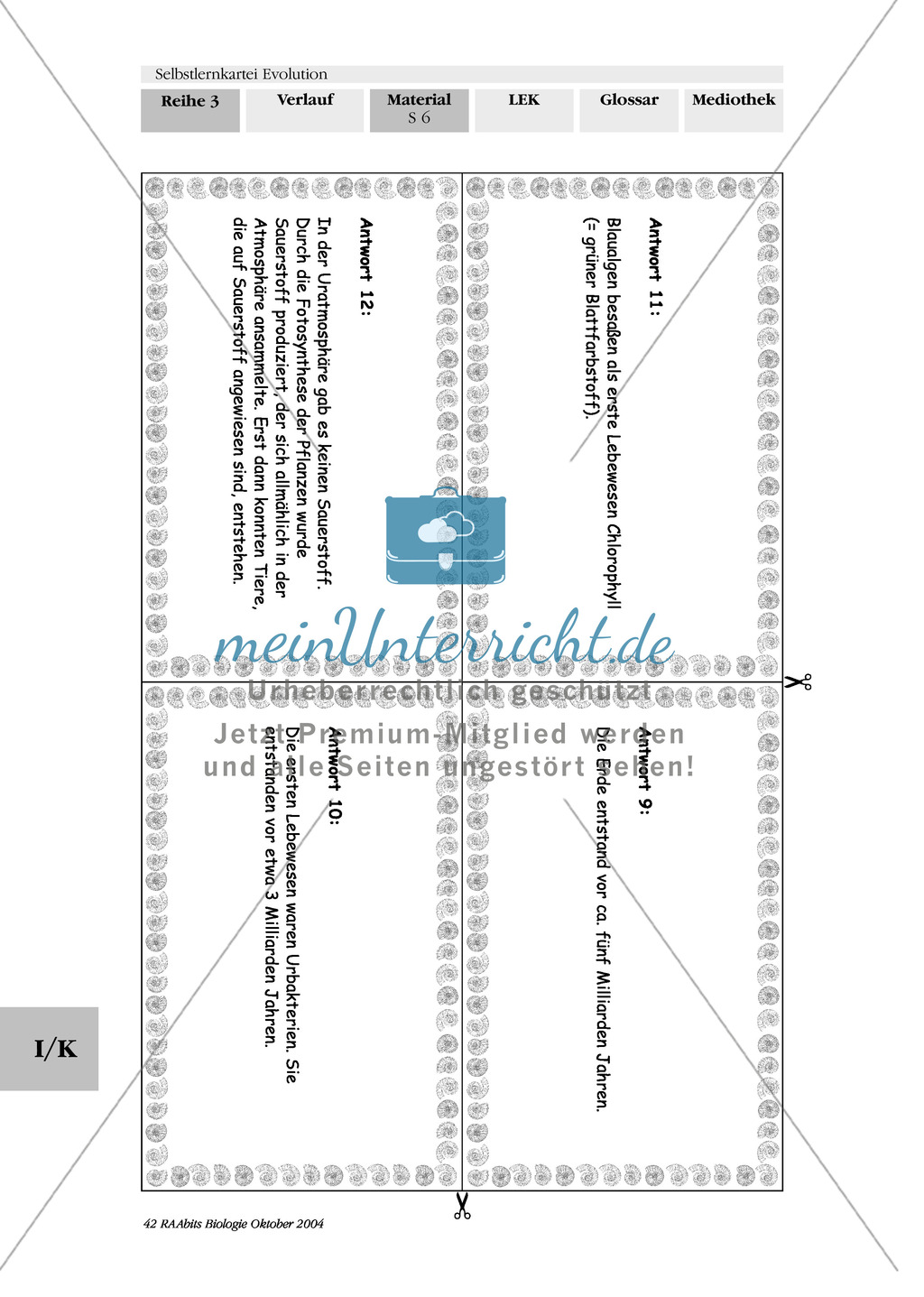 Selbstlernkartei Evolution Preview 6