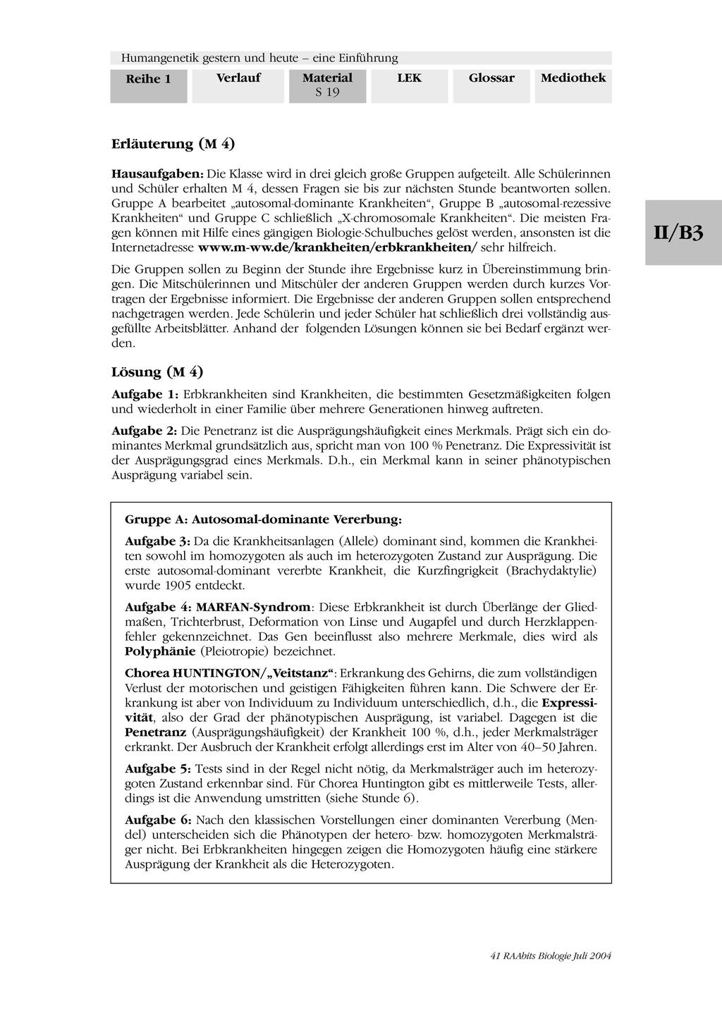 Humangenetik - Aufgaben zu Erbkrankenheiten und Erbgang Preview 5
