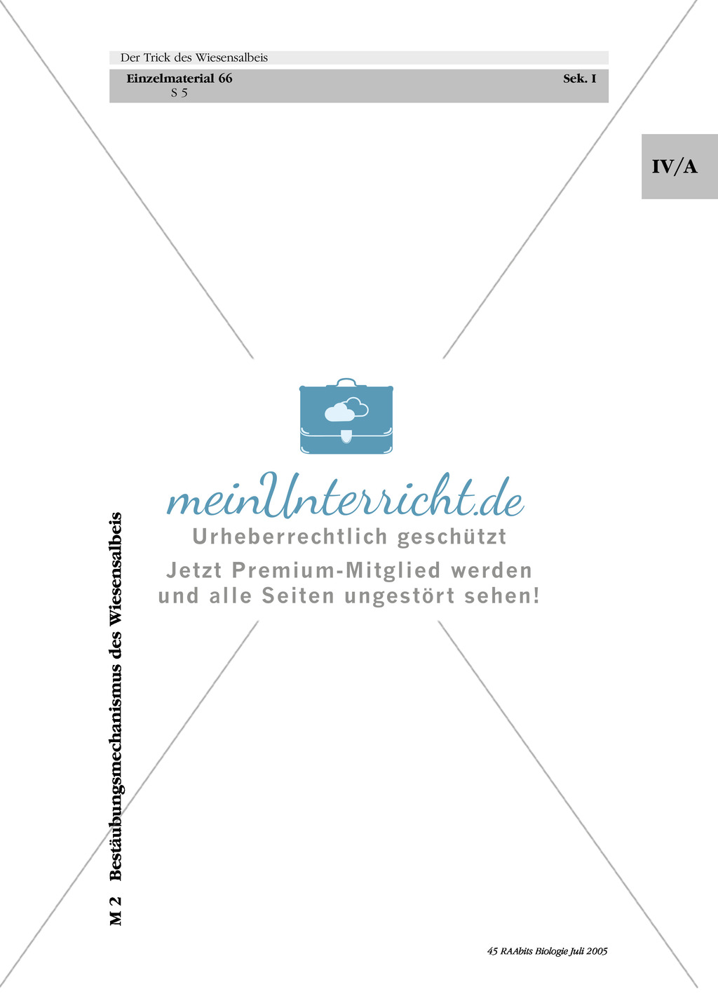 Wiesensalbei - ein Vertreter der Lippenblütler: Lage der Ober- und Unterlippe der Blüte + Bestäubungsmechanismus Preview 3