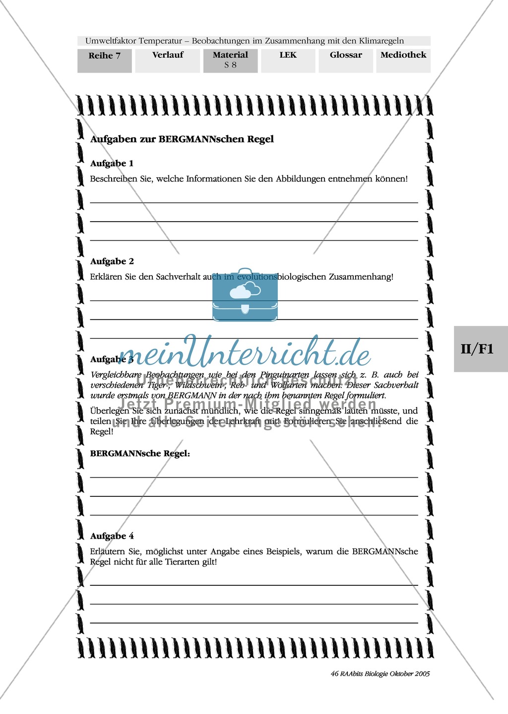 Temperatur: Bergmannsche Regel: Pinguinarten Preview 2