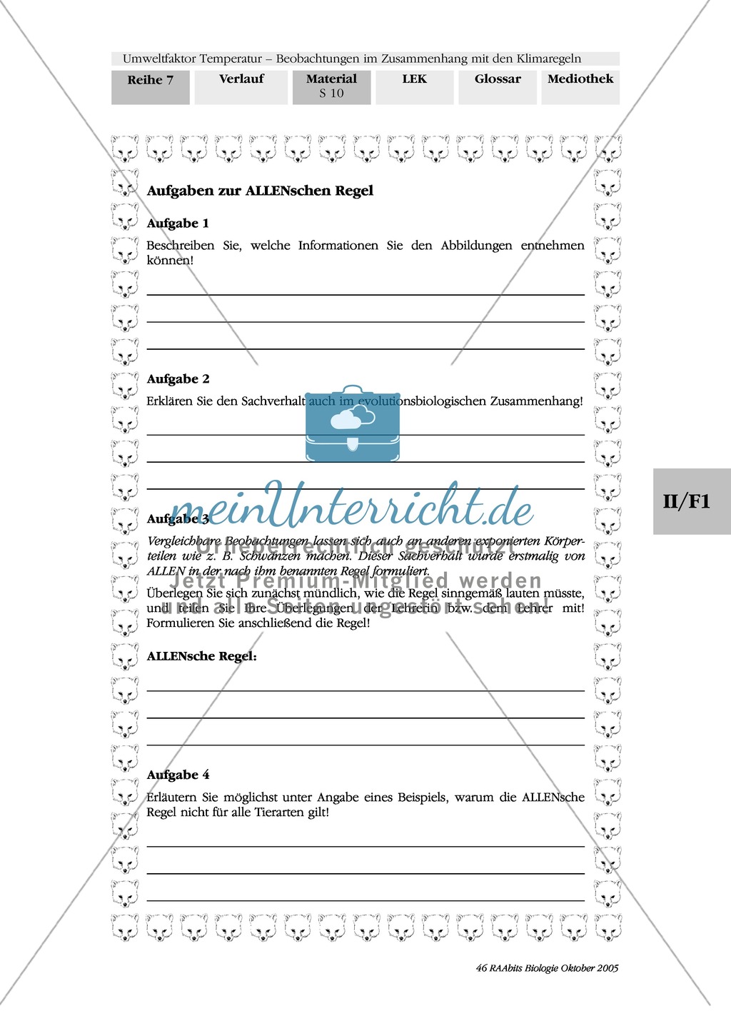 Temperatur: Allensche Regel: Fuchsarten, Hasenarten Preview 2