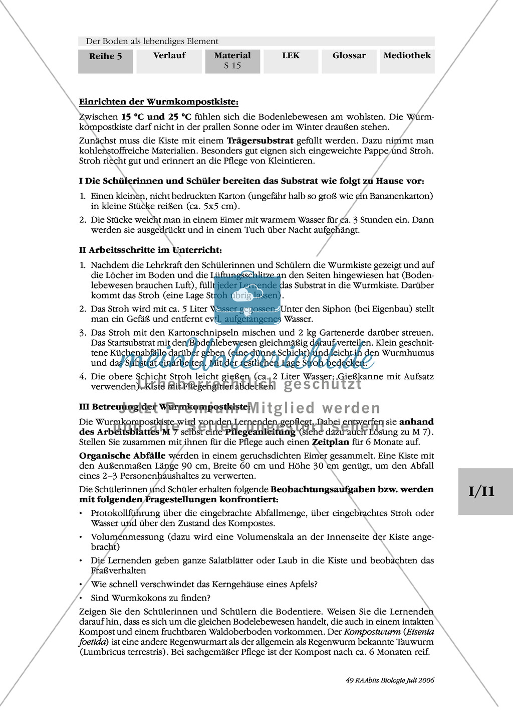 Ansetzen, Entstehung und Pflege des Komposts: Stoffkreislauf, Text Preview 5