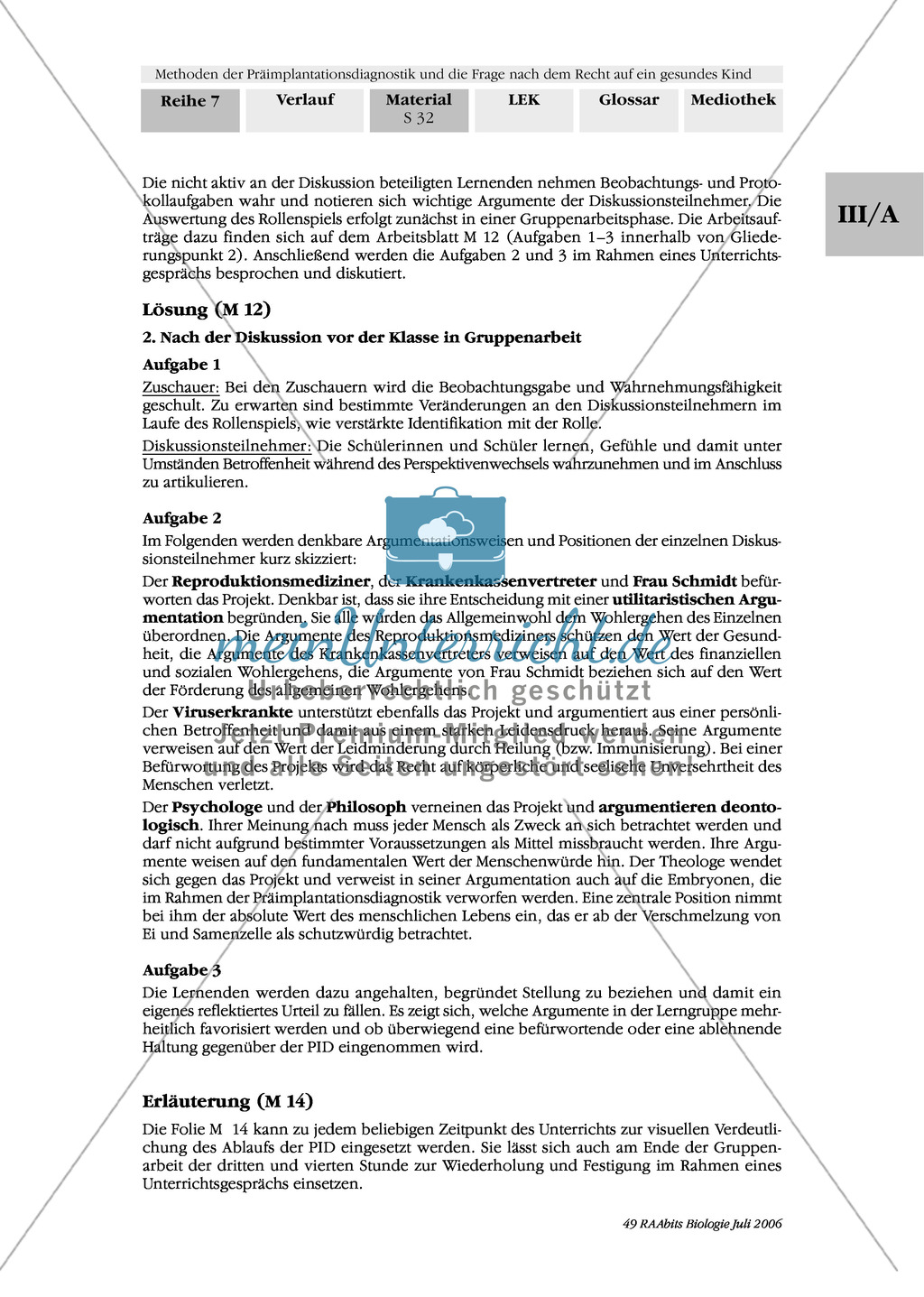 Text zur Entwicklung der befruchteten Eizelle und Gruppenpuzzle zur Präimplantationsdiagnostik und Pränataldiagnostik Preview 16