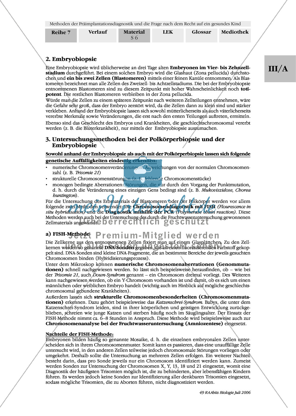 Text zur Entwicklung der befruchteten Eizelle und Gruppenpuzzle zur Präimplantationsdiagnostik und Pränataldiagnostik Preview 4