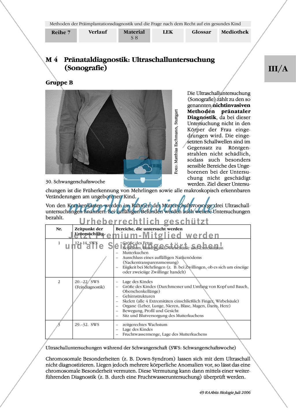 Text zur Entwicklung der befruchteten Eizelle und Gruppenpuzzle zur Präimplantationsdiagnostik und Pränataldiagnostik Preview 6