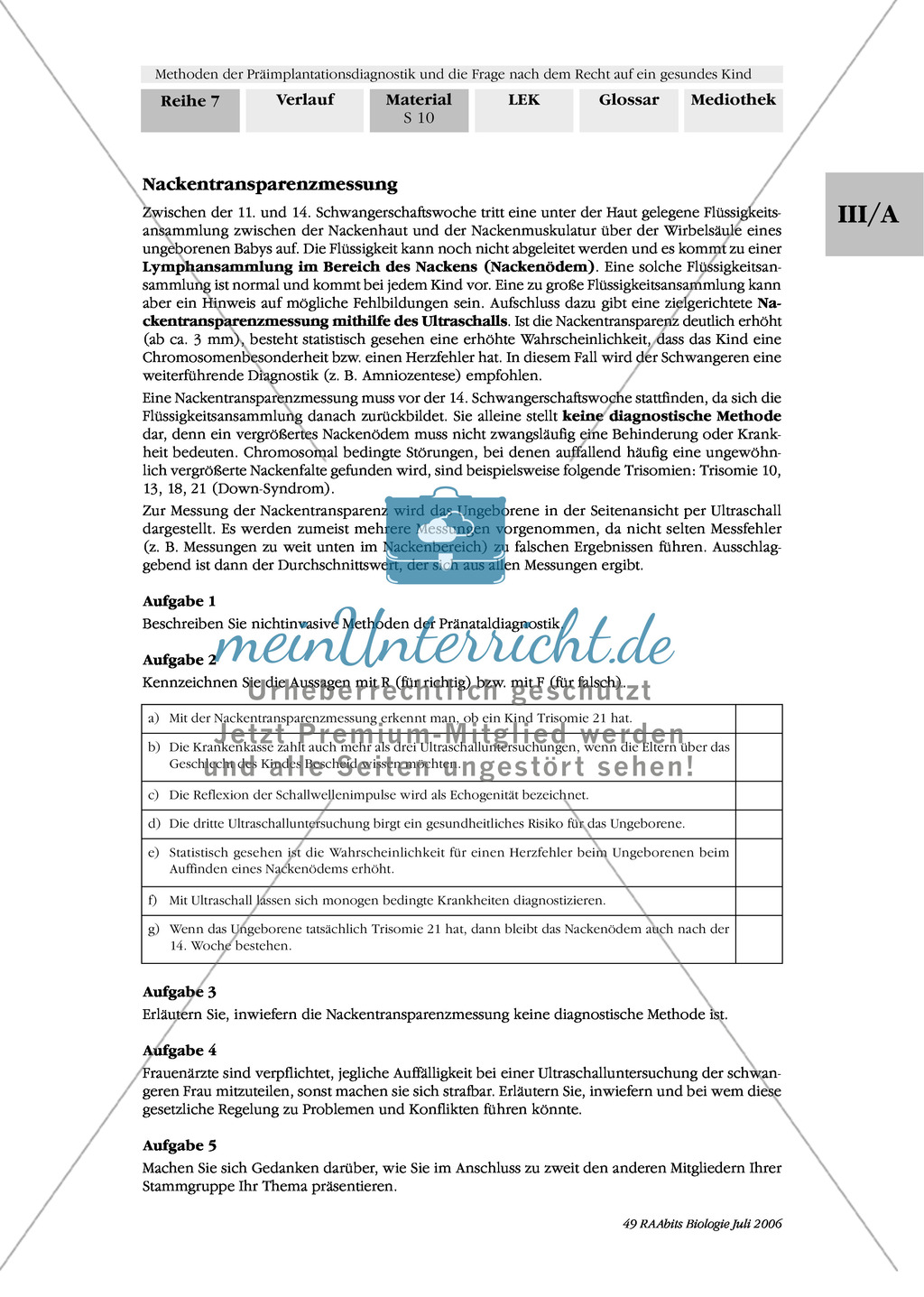 Text zur Entwicklung der befruchteten Eizelle und Gruppenpuzzle zur Präimplantationsdiagnostik und Pränataldiagnostik Preview 8