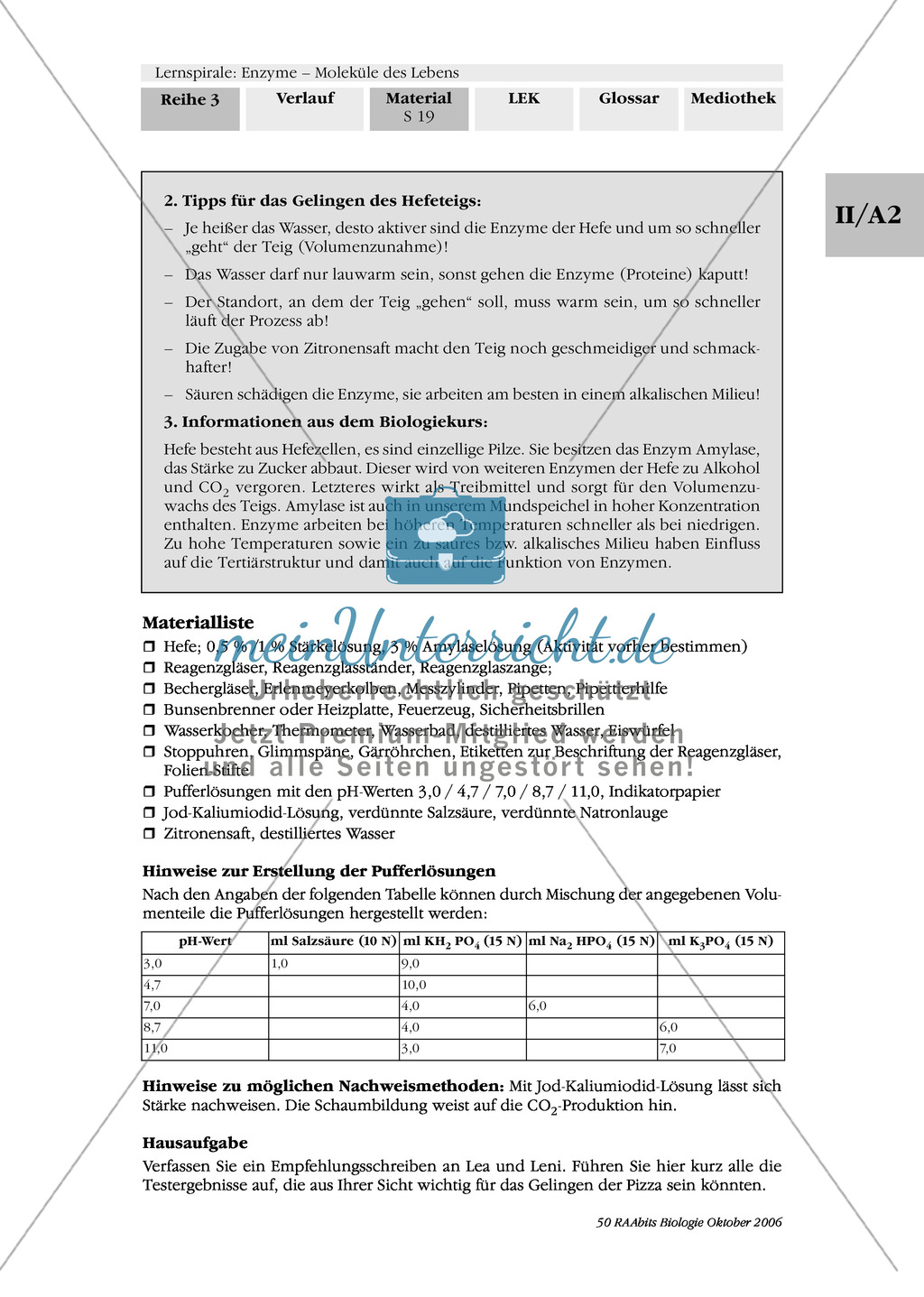 Enzyme: Arbeitsinseln zu den Themen Stoffwechsel, Enzymreaktionen, Hemmstoffe, Cofaktoren, Regulation Preview 13