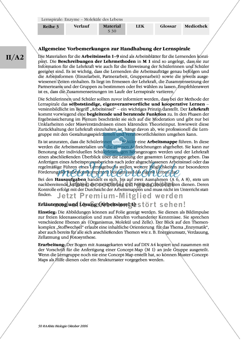 Rolle der Enzyme im Stoffwechsel: Concept-Map Preview 4