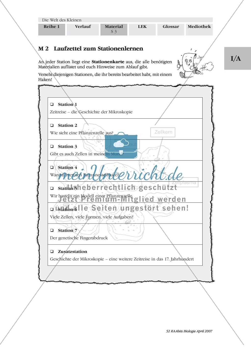 Stationenlernen Mikroskopie: Preview 2