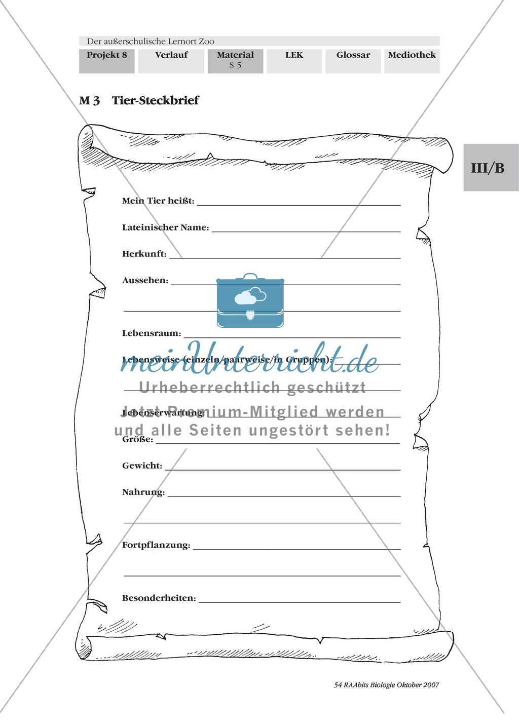 Steckbrief Tier Vorlage Vorlage Steckbrief Tier Word