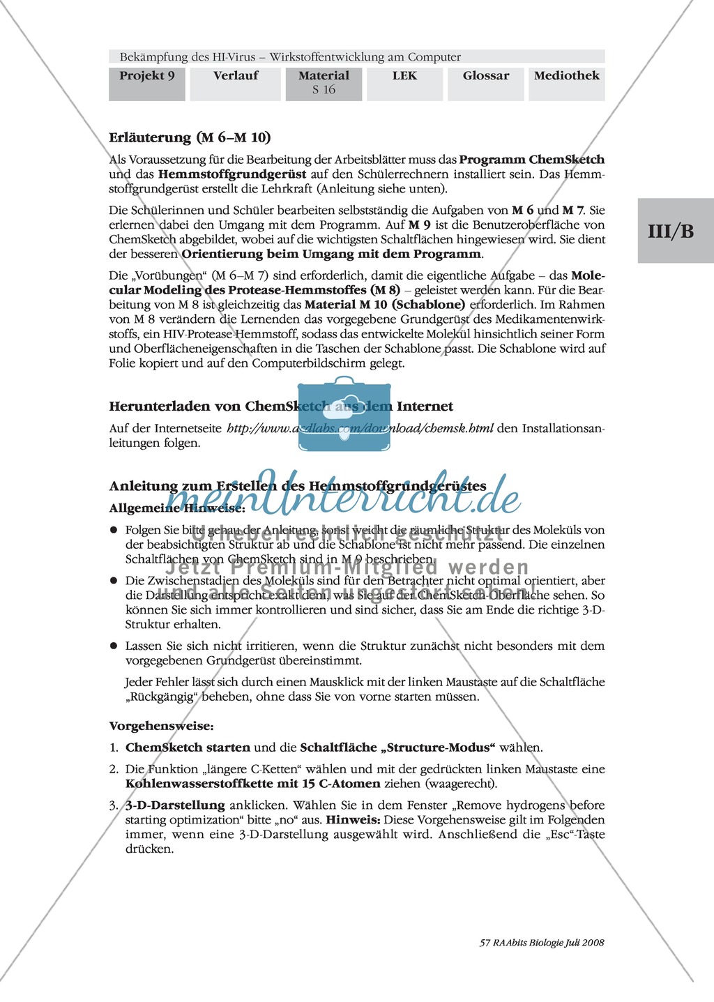 Einen kompetitiven HIV-Protease-Inhibitor durch Rationale Wirkstoffentwicklung in Expertenteams entwickeln Preview 12