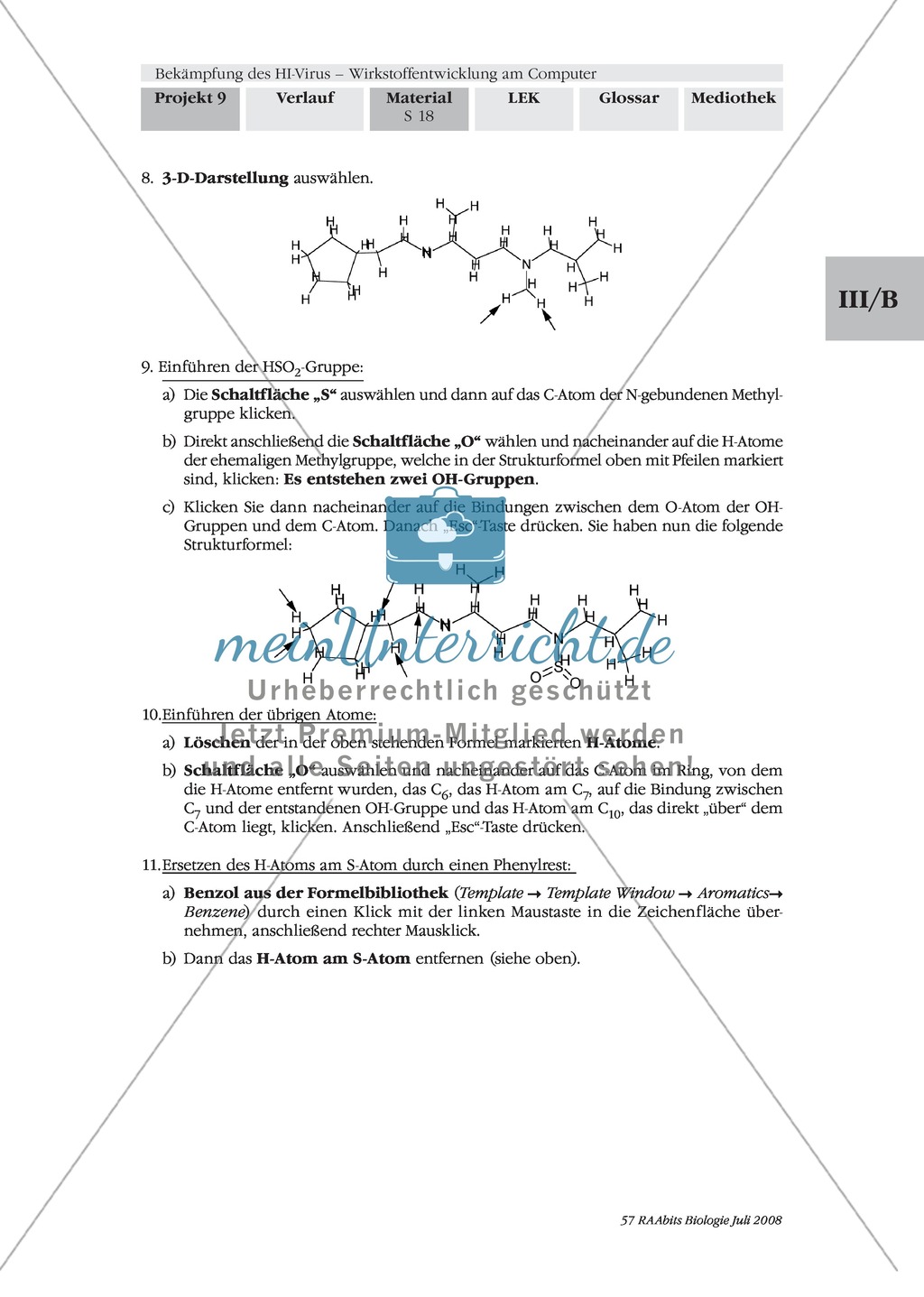 Einen kompetitiven HIV-Protease-Inhibitor durch Rationale Wirkstoffentwicklung in Expertenteams entwickeln Preview 14