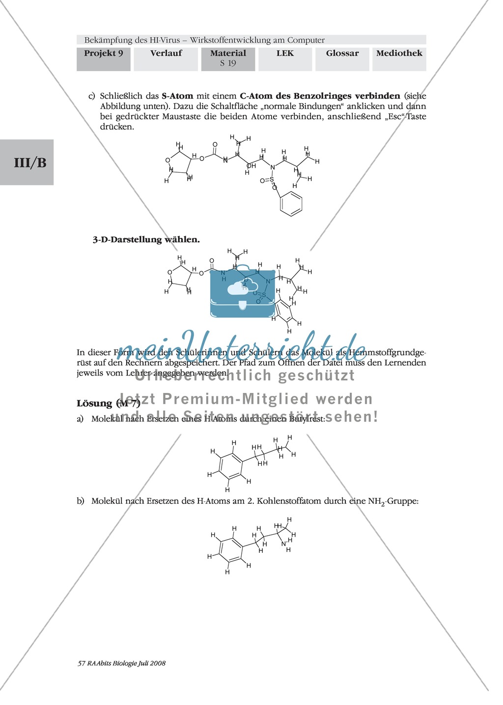 Einen kompetitiven HIV-Protease-Inhibitor durch Rationale Wirkstoffentwicklung in Expertenteams entwickeln Preview 15