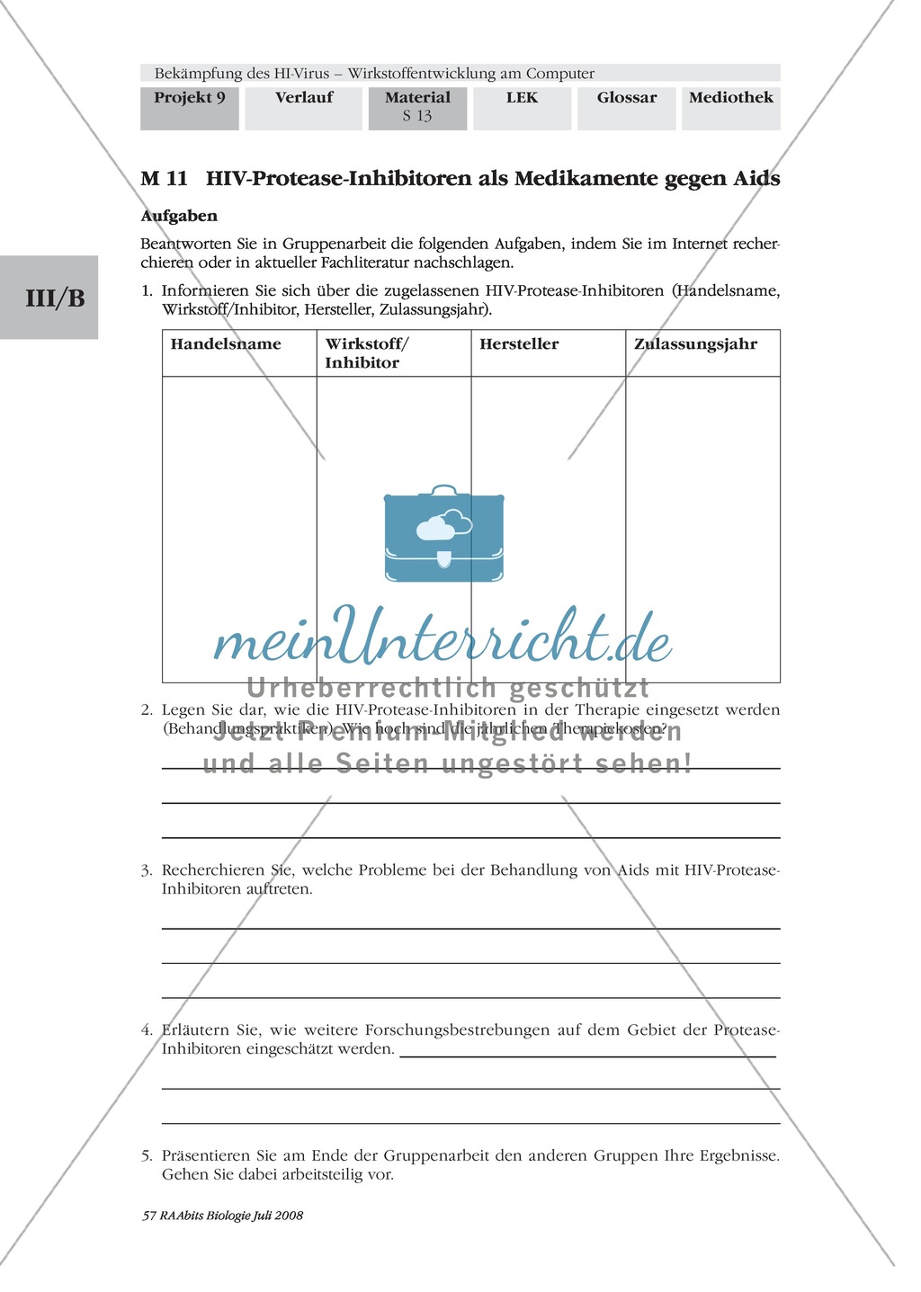 Einen kompetitiven HIV-Protease-Inhibitor durch Rationale Wirkstoffentwicklung in Expertenteams entwickeln Preview 9