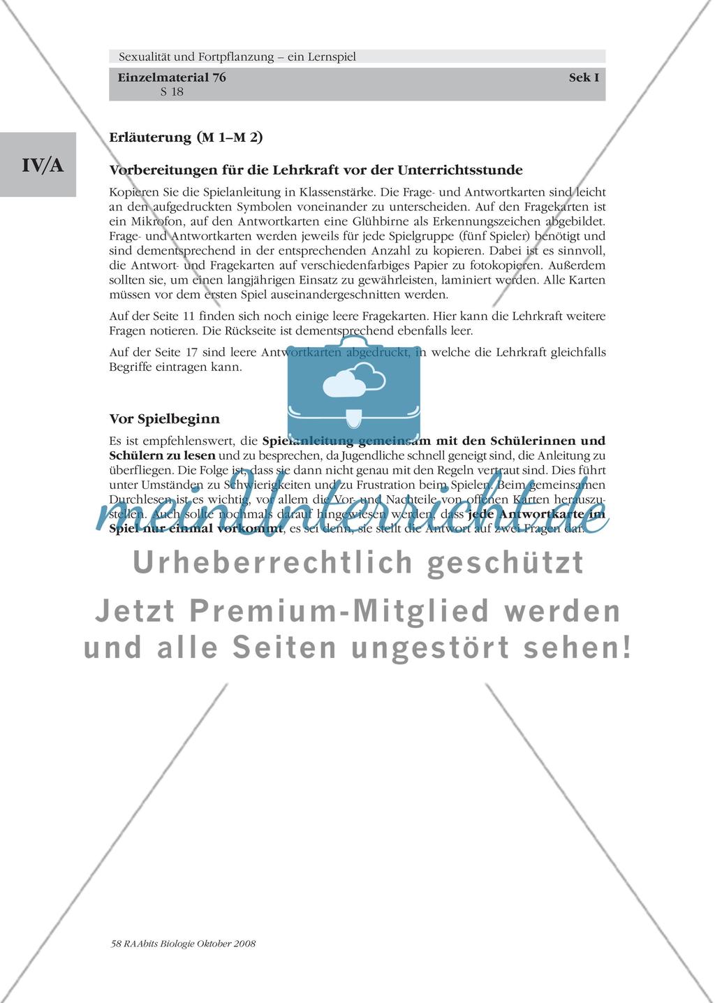 Sexualität und Fortpflanzung – ein Lernspiel Preview 18