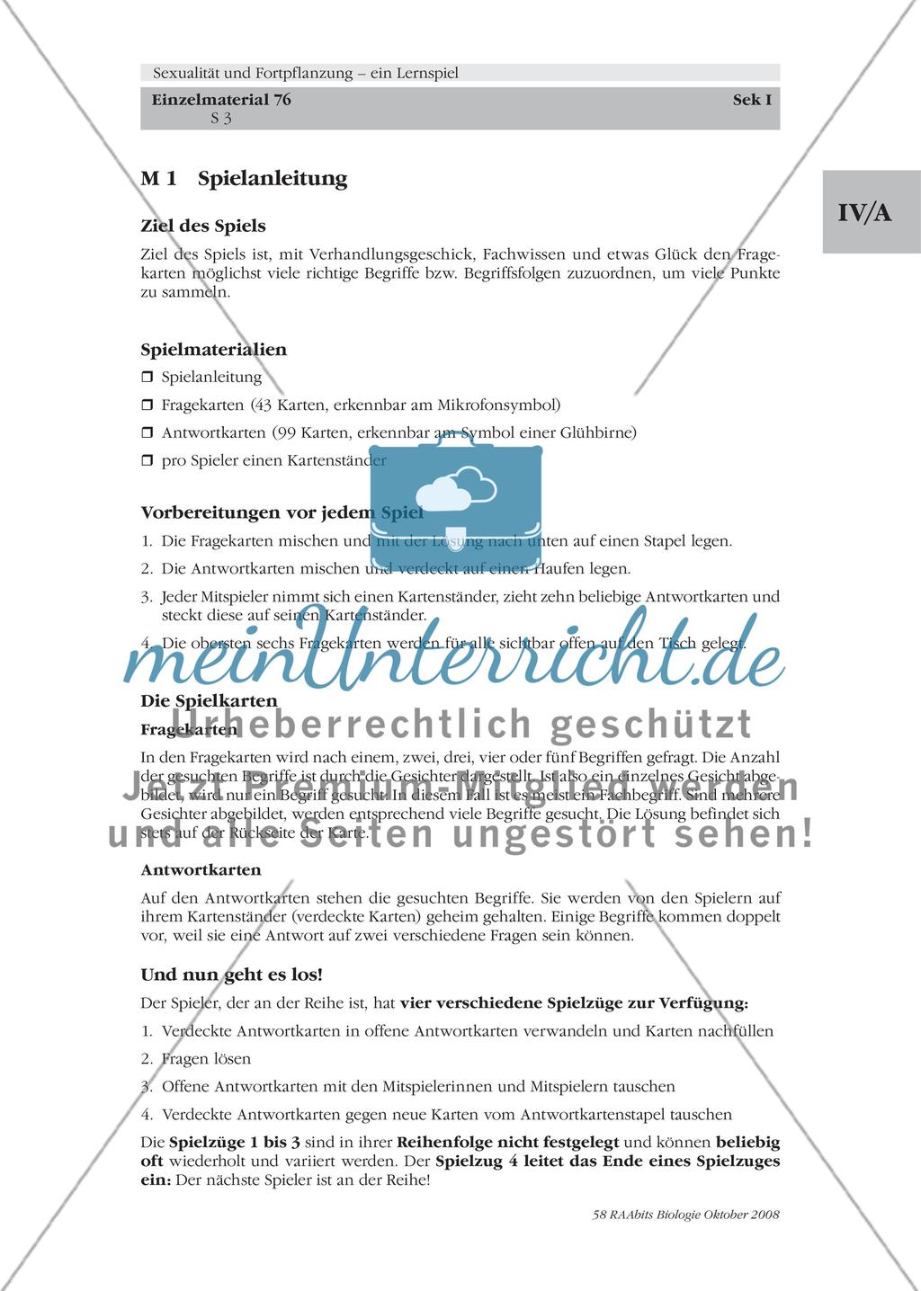 Sexualität und Fortpflanzung – ein Lernspiel Preview 3