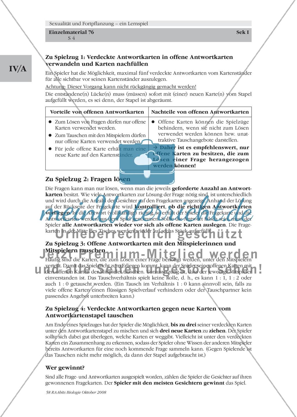 Sexualität und Fortpflanzung – ein Lernspiel Preview 4