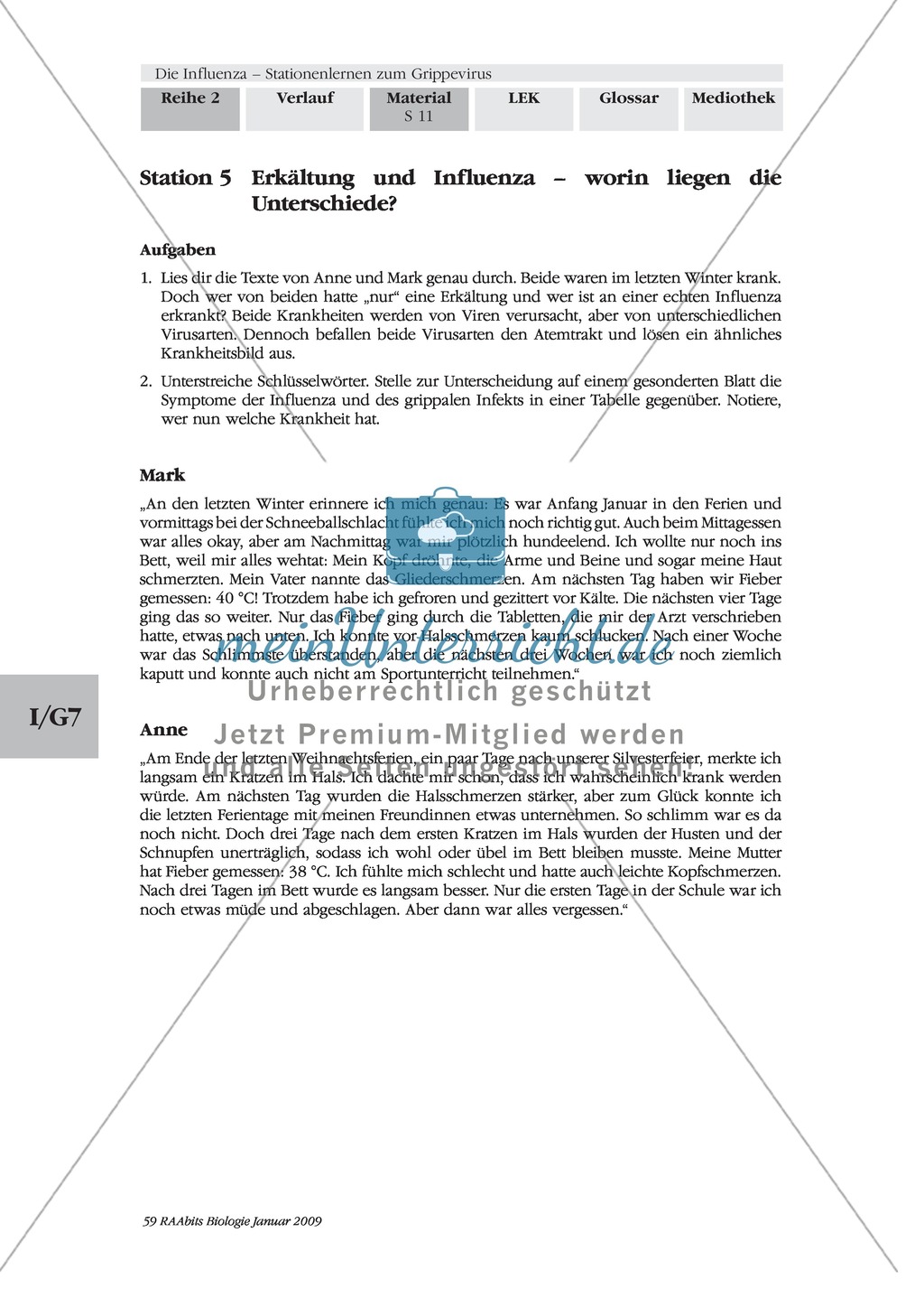Stationsarbeit zum Thema Influenza mit Themen zur Vogelgrippe, Viren und Fieber Preview 10
