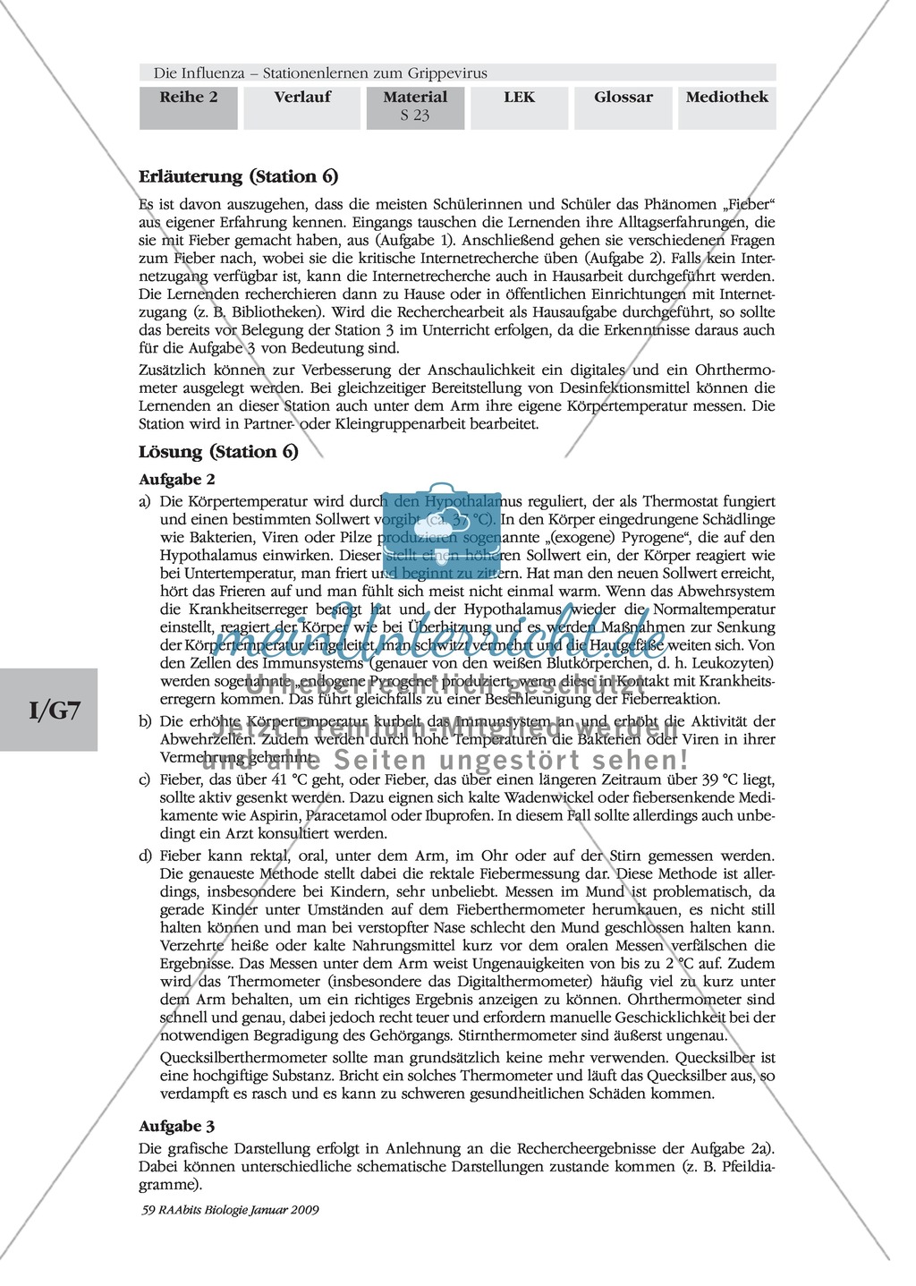 Stationsarbeit zum Thema Influenza mit Themen zur Vogelgrippe, Viren und Fieber Preview 22