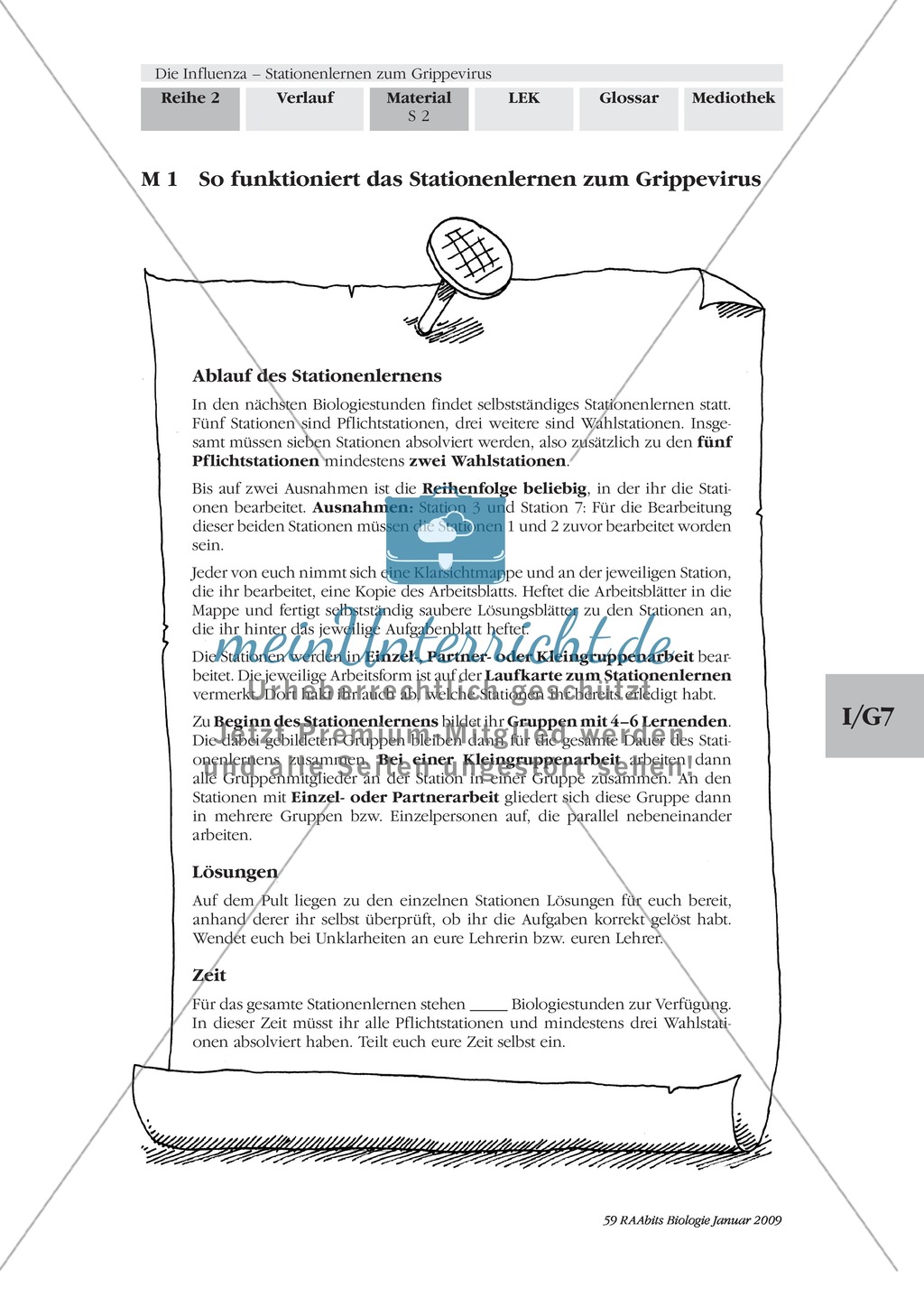 Stationsarbeit zum Thema Influenza mit Themen zur Vogelgrippe, Viren und Fieber Preview 2