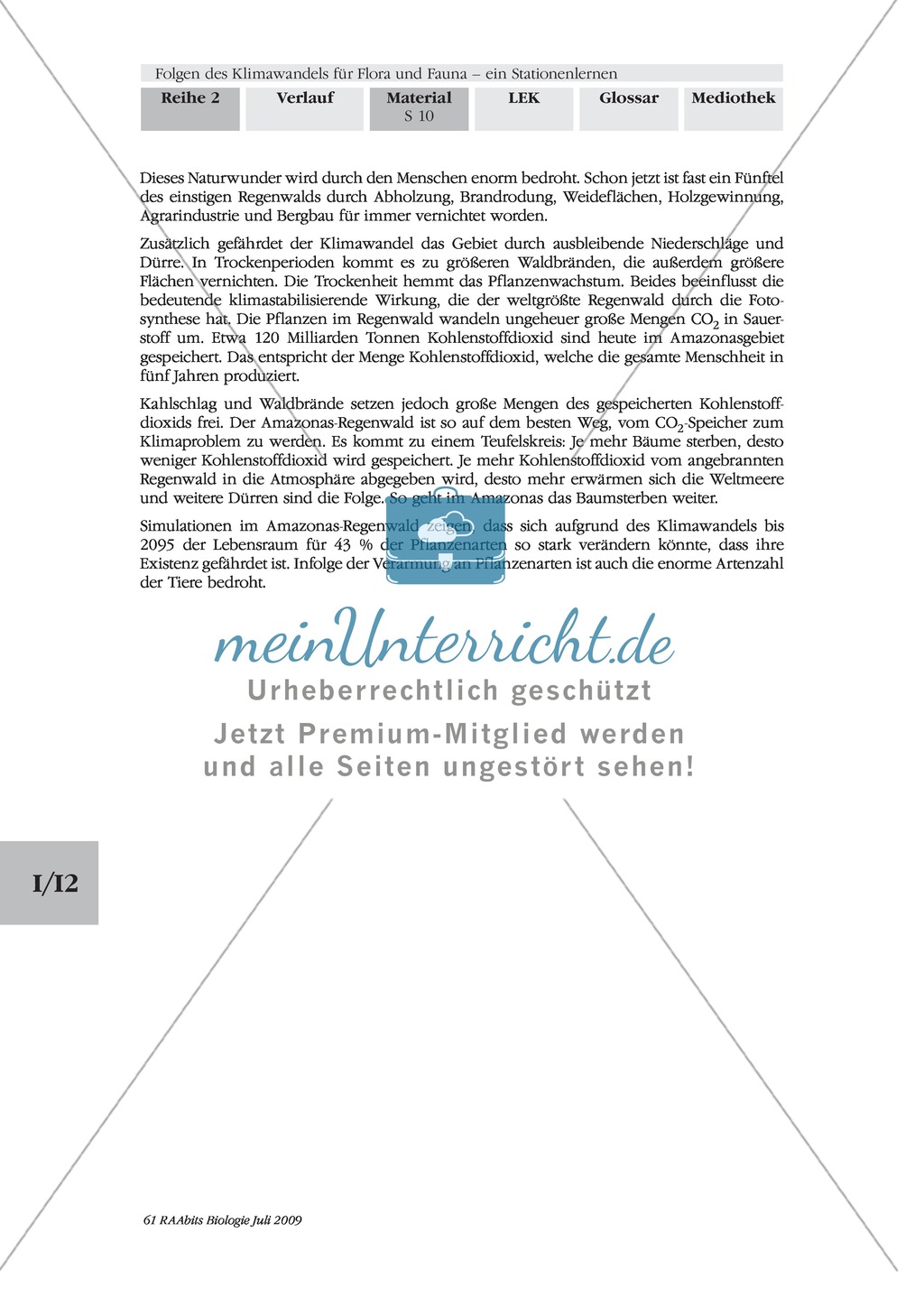 Stationenlernen: Klimawandel und Folgen für Flora und Fauna Preview 9