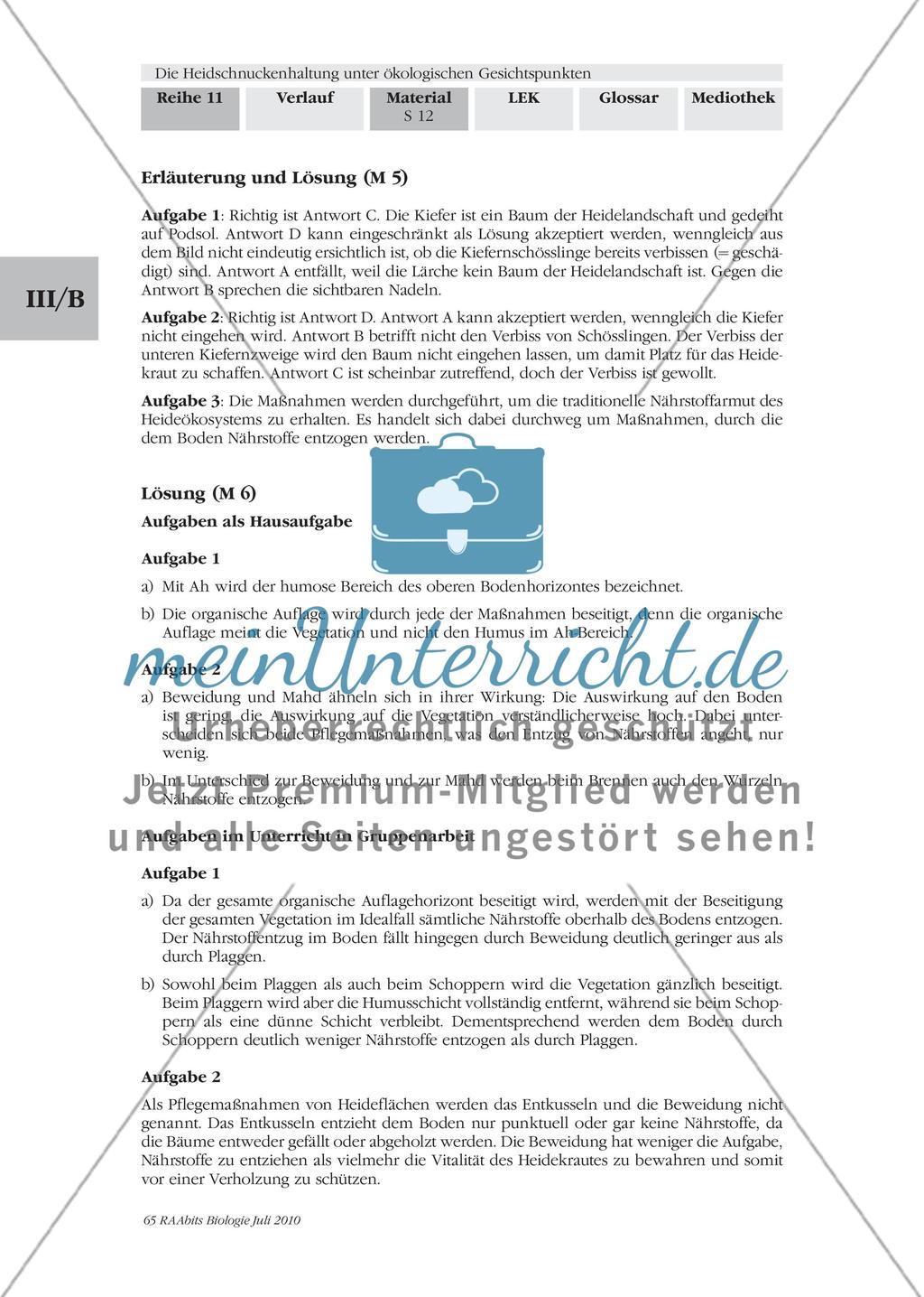 Pflegeverfahren zur Erhaltung der Heideflächen / Nährstoffgehalt im Heidekraut und Oberboden Preview 3