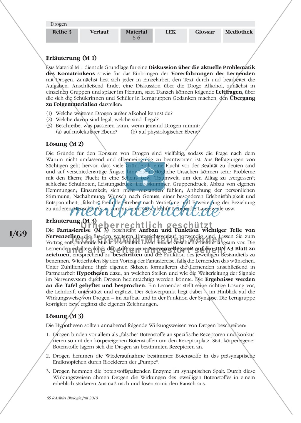 Drogen: Aufbau + Funktion einer Nervenzelle Preview 3