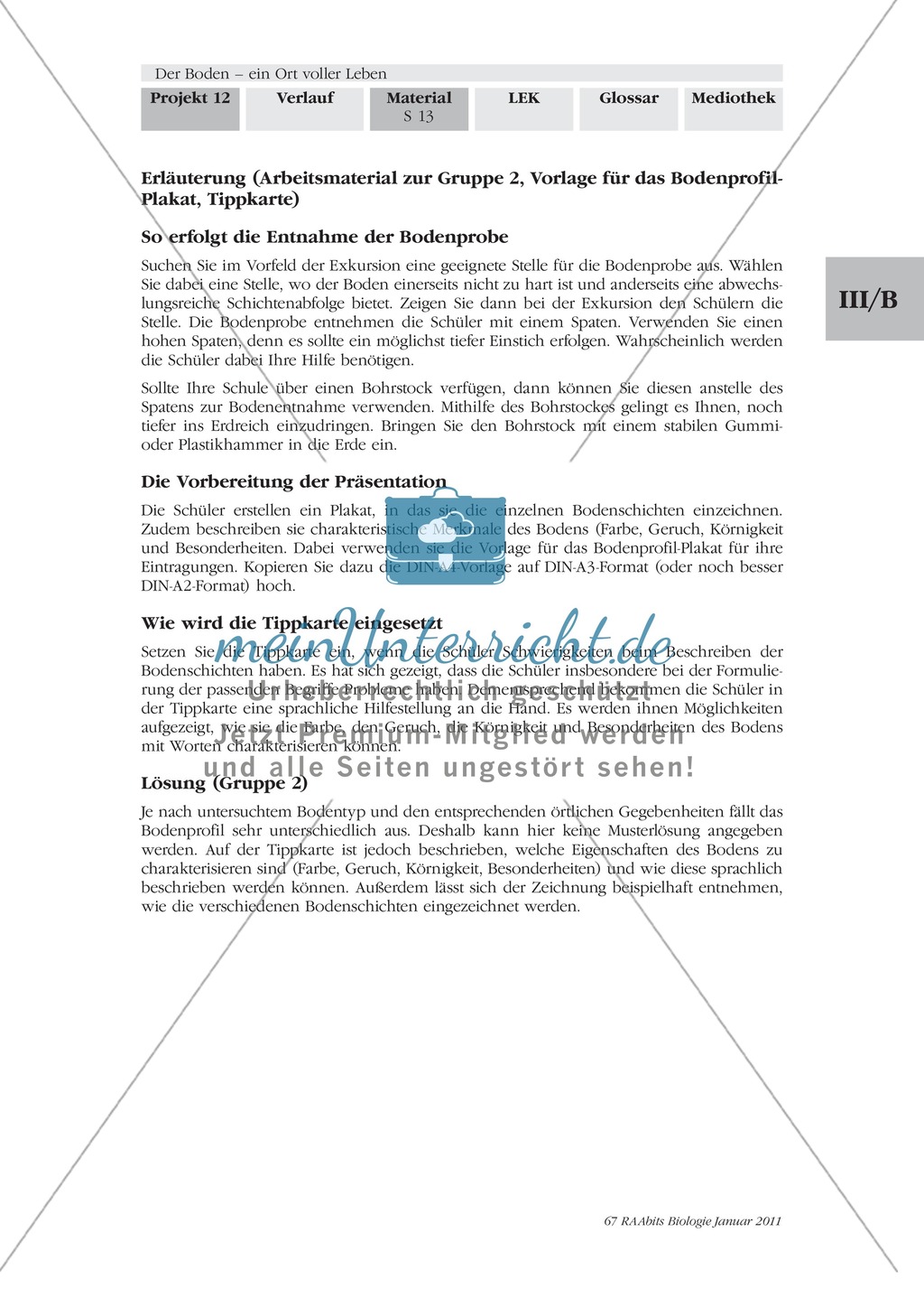Bodenprofil: Beschaffenheit des Bodens, Bodenschichten, Exkursion, Präsentation Preview 5