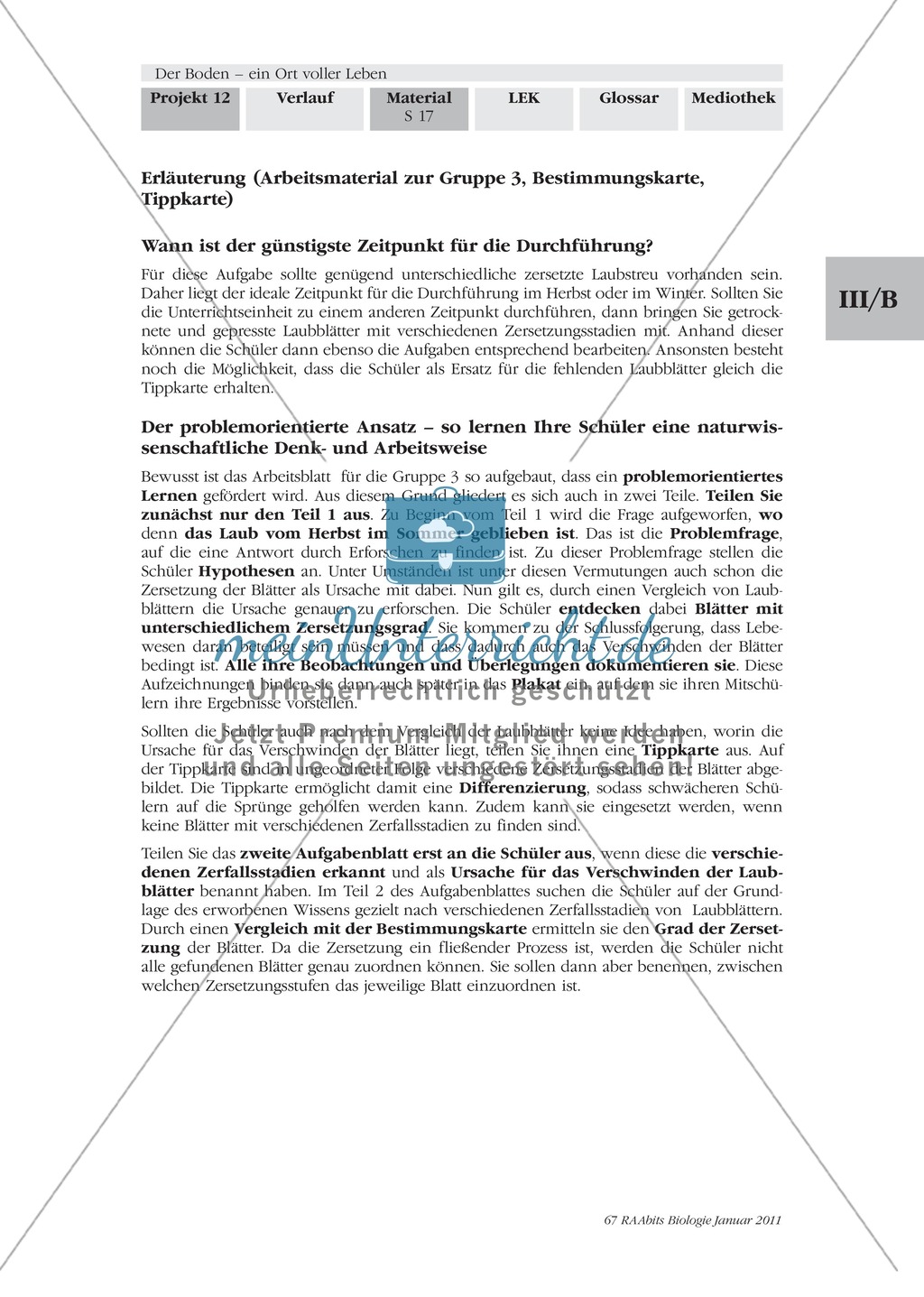 Zersetzung von Laubblättern: Zersetzungsstadien, Exkursion, Präsentation Preview 4