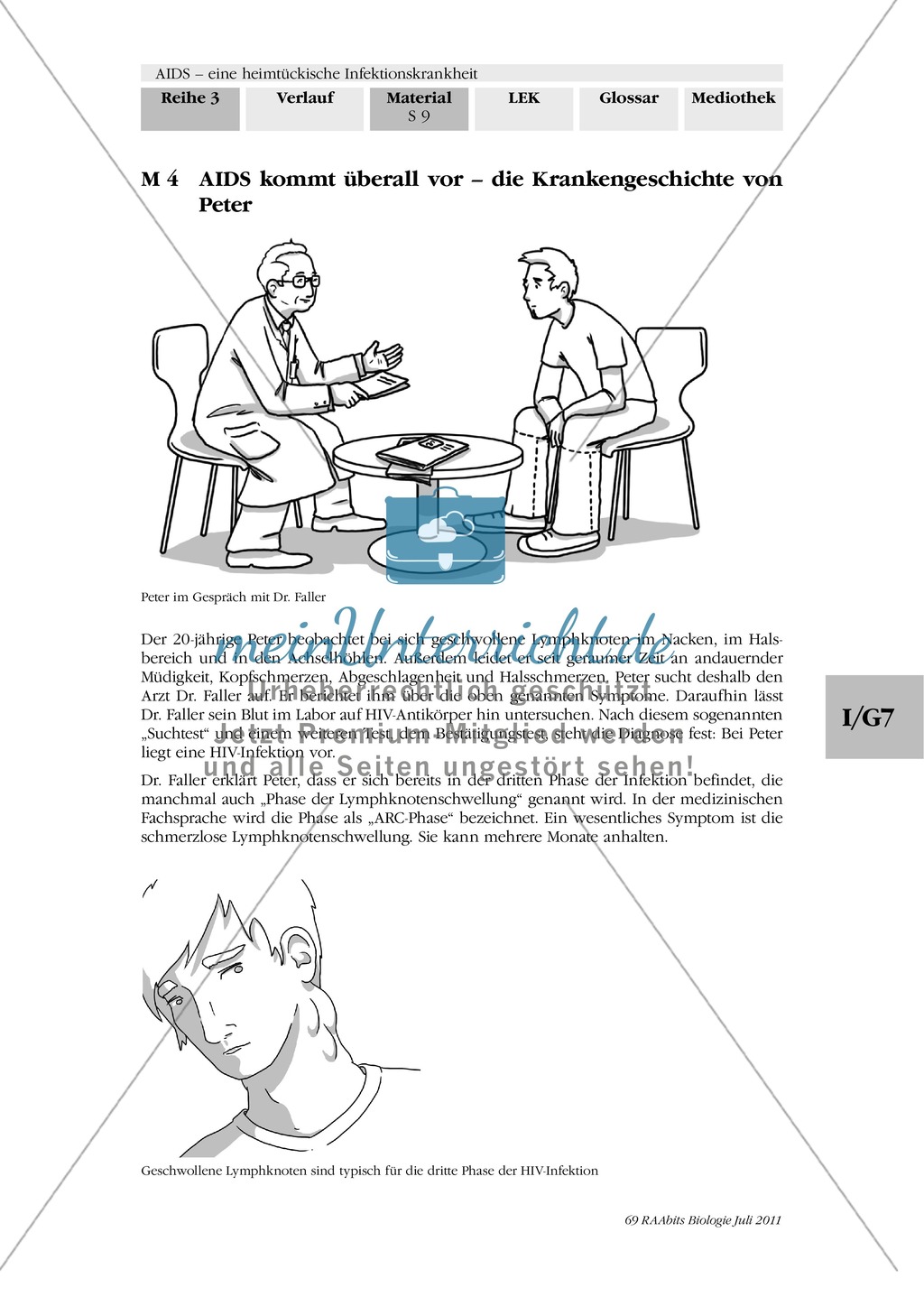 Krankheitsverlauf AIDS: Text Krankheitsgeschichte Preview 1