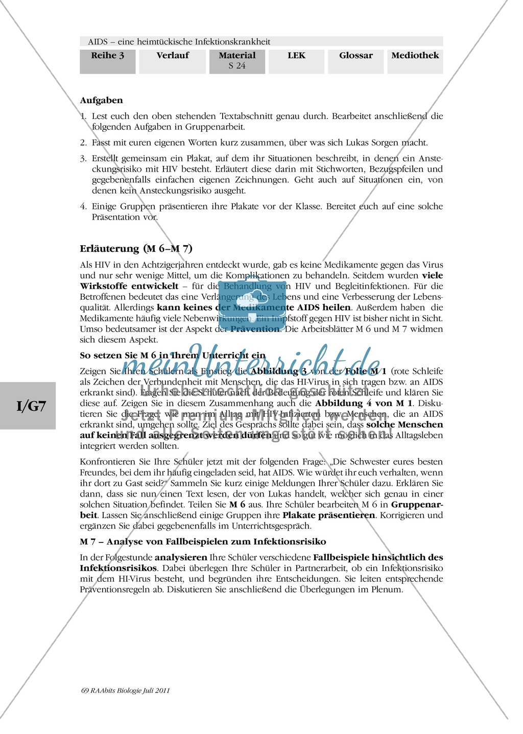 Infektionsrisiko und Ansteckungsgefahr bei HIV: Text Preview 2