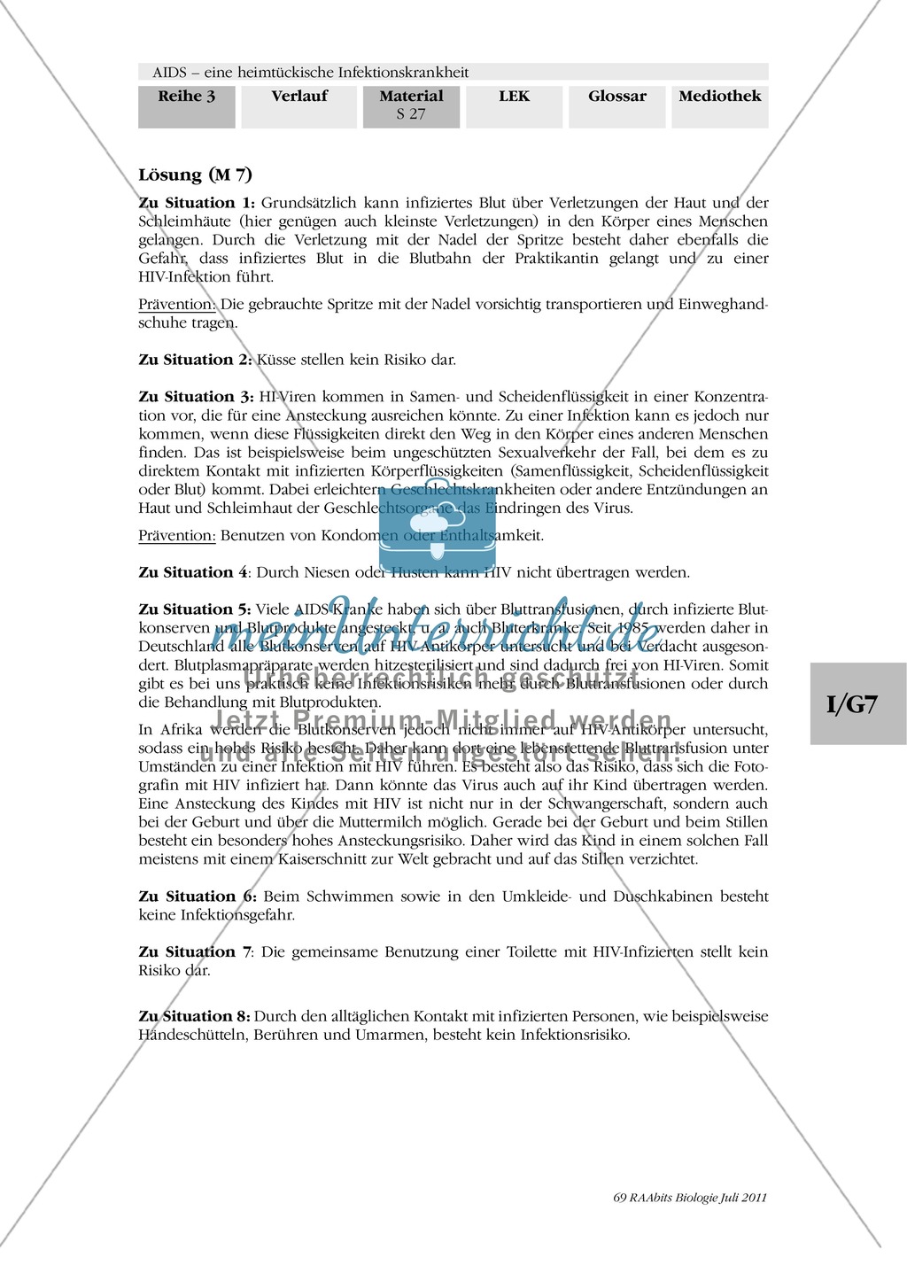 Infektionsrisiko und Ansteckungsgefahr bei HIV: Text Preview 5