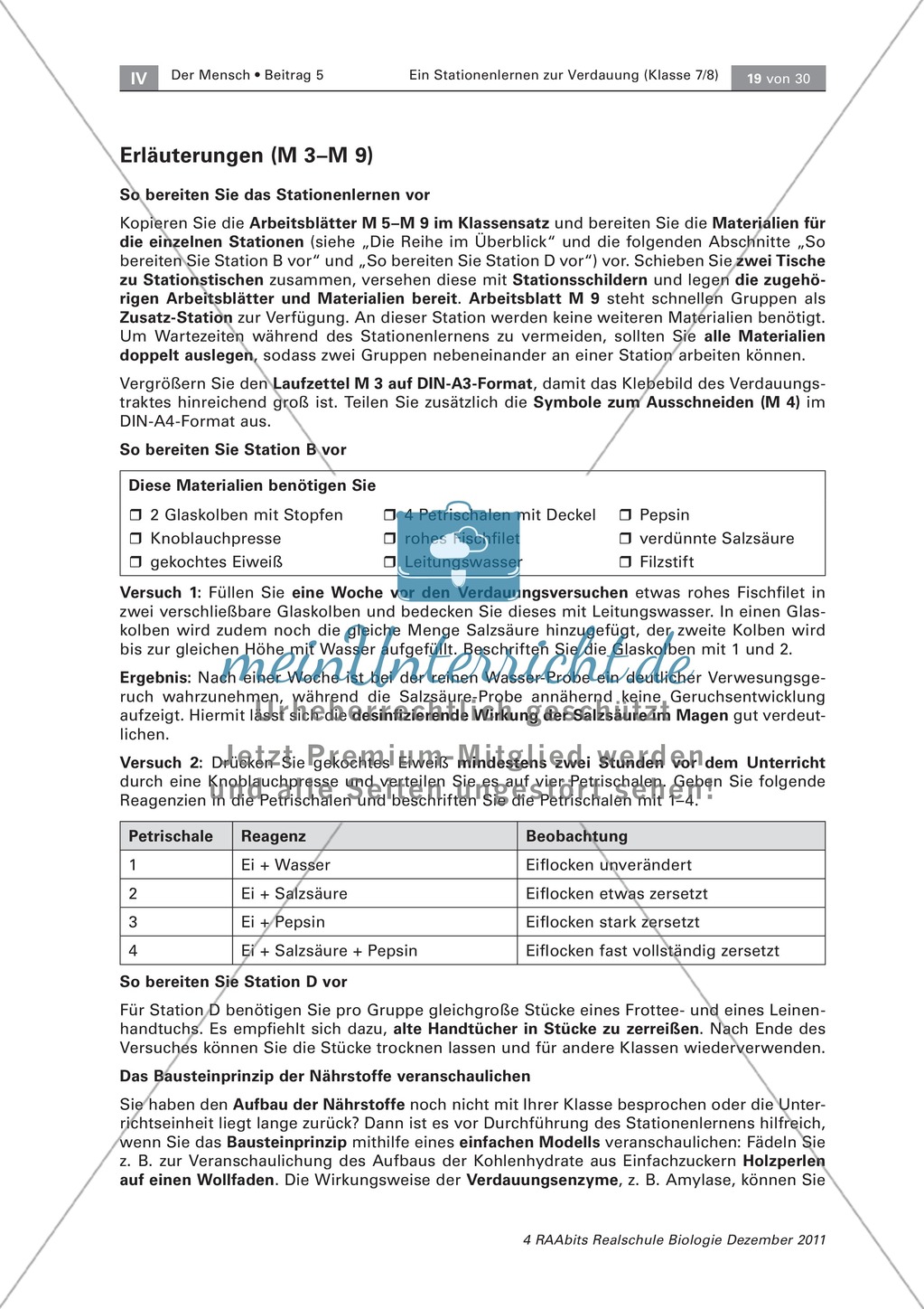 Mund und Speiseröhre: Text, Versuch Preview 4