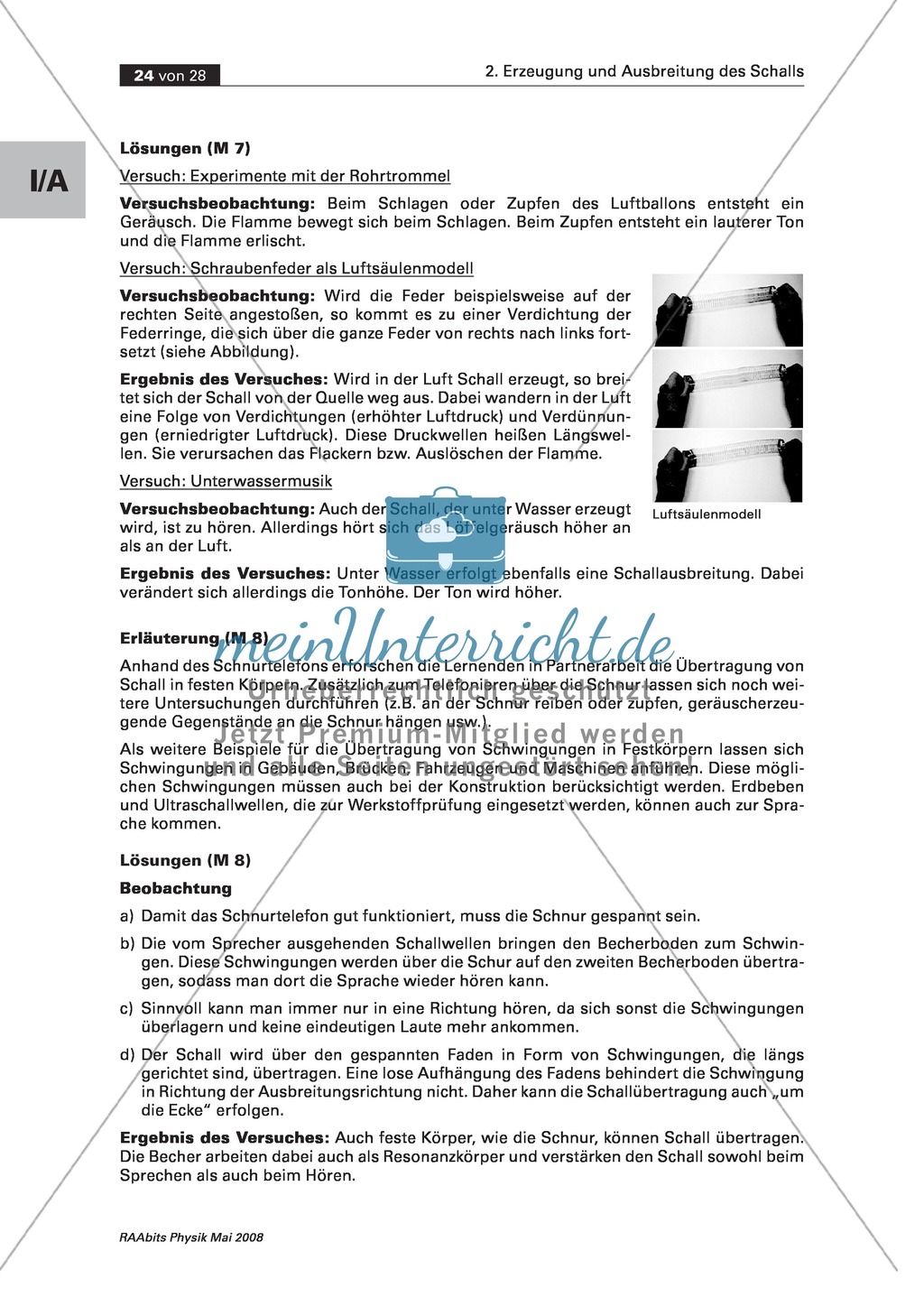 Telefonieren über eine Schnur - geht das überhaupt?: Arbeitsblatt + Schülerversuch Preview 2