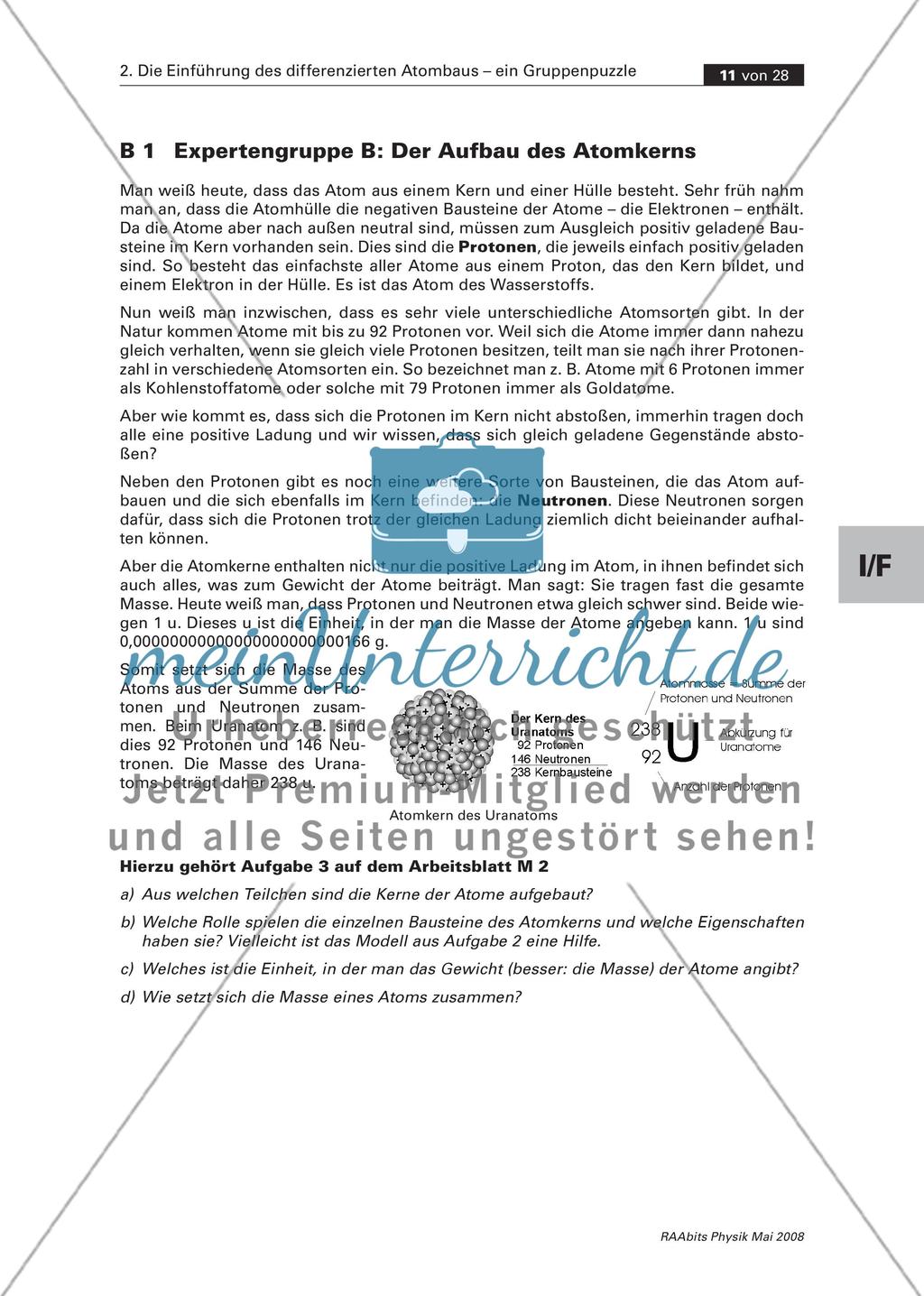 Expertengruppe B: Der Atomkern Preview 3