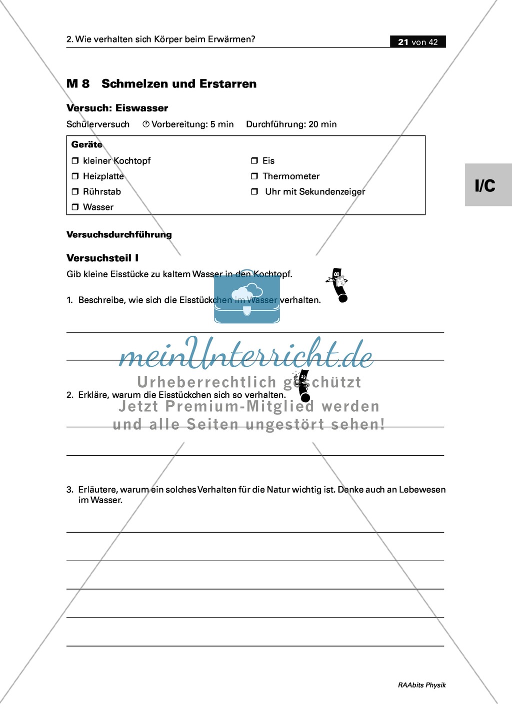 Verhalten von Körpern bei Erwärmung: Änderungen der Aggregatzustände Preview 1