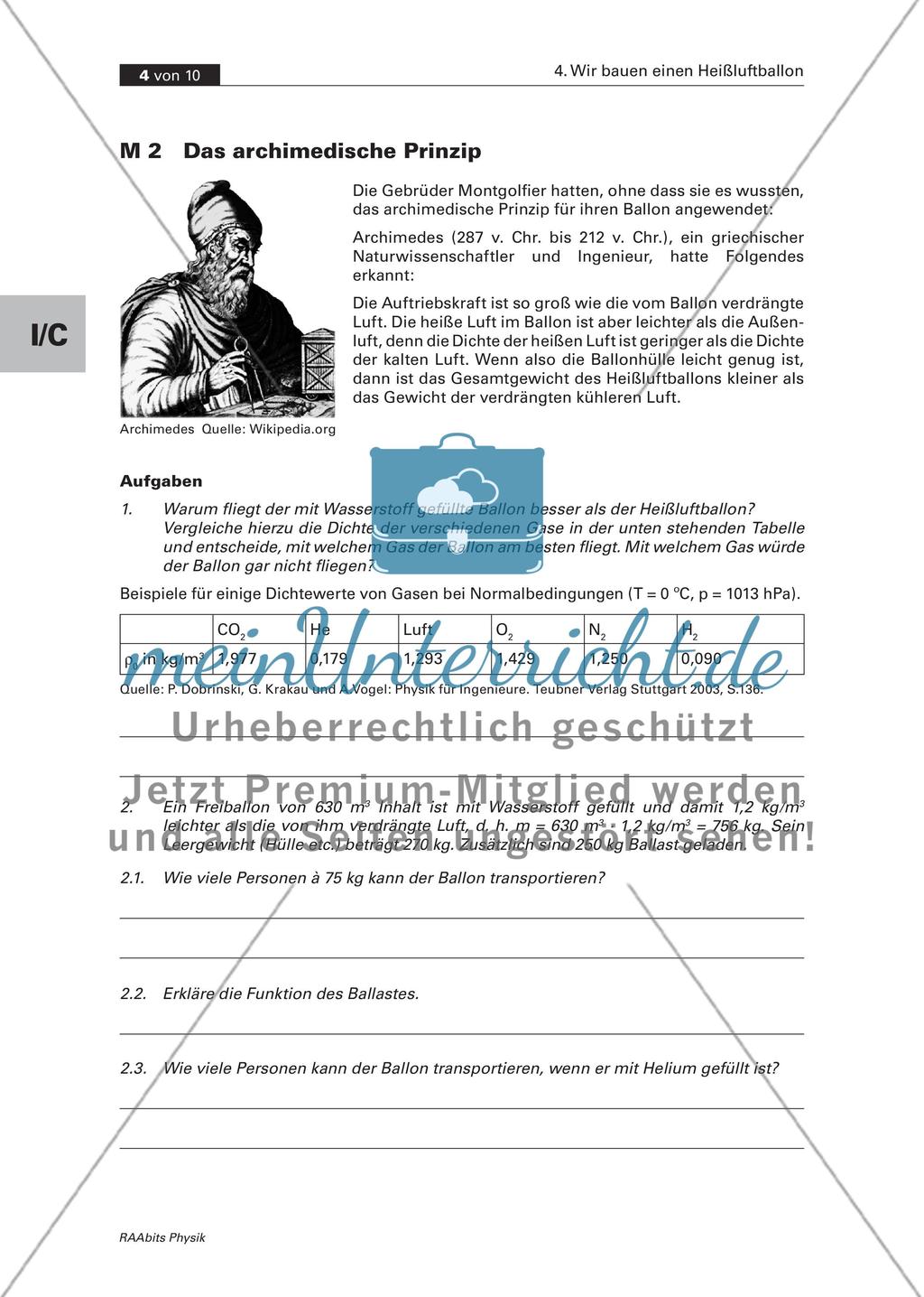 Auftrieb durch Gase Preview 2